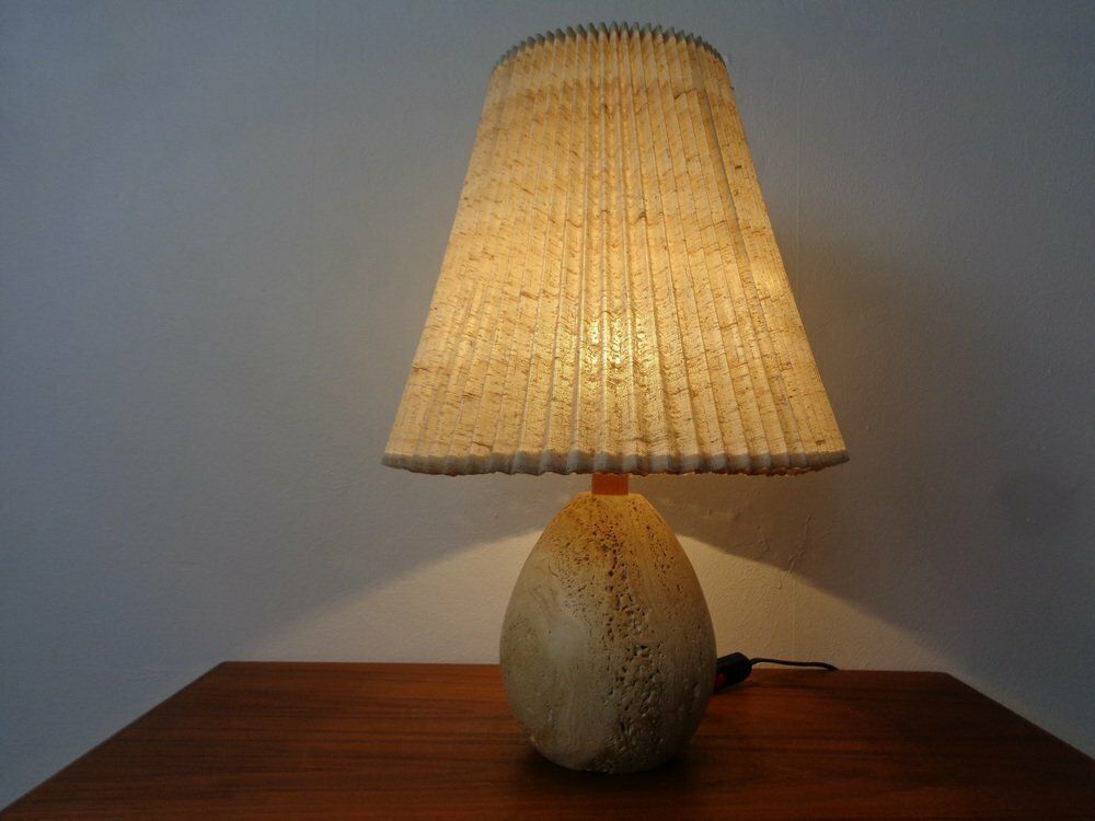 Italian Travertine Table Lamp, 1970s photo 300.0