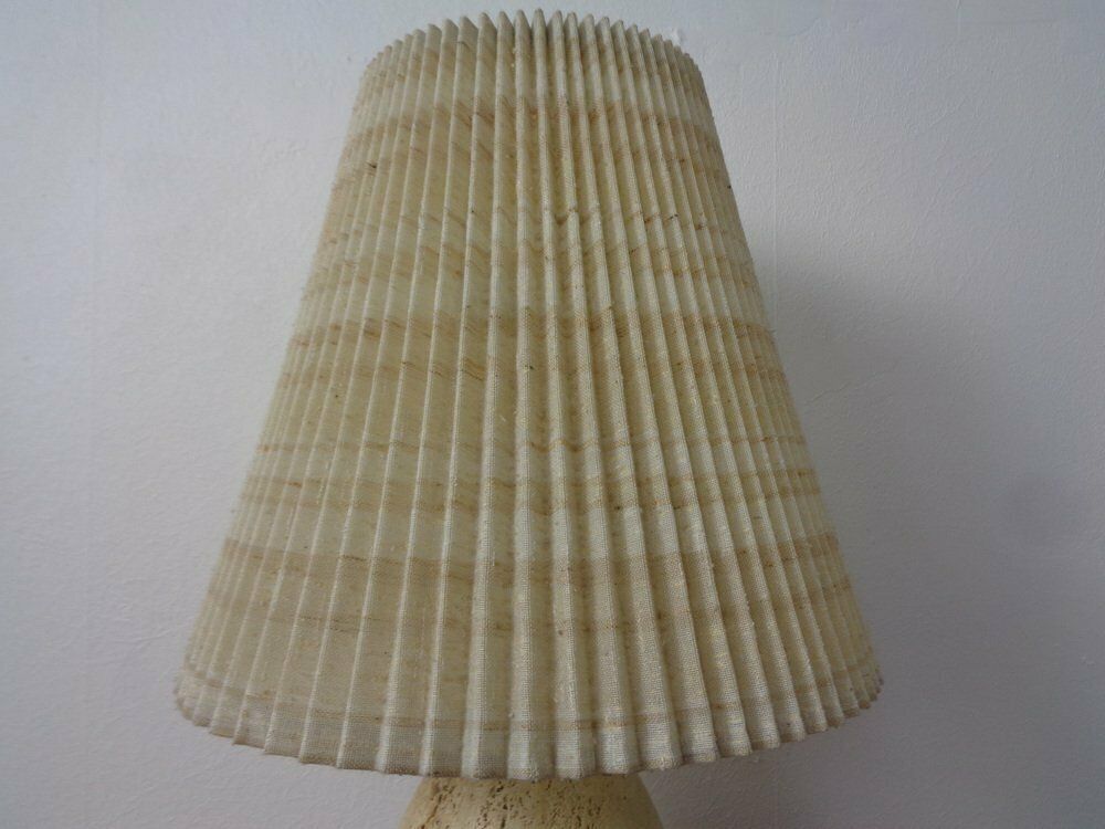Italian Travertine Table Lamp, 1970s photo vintage