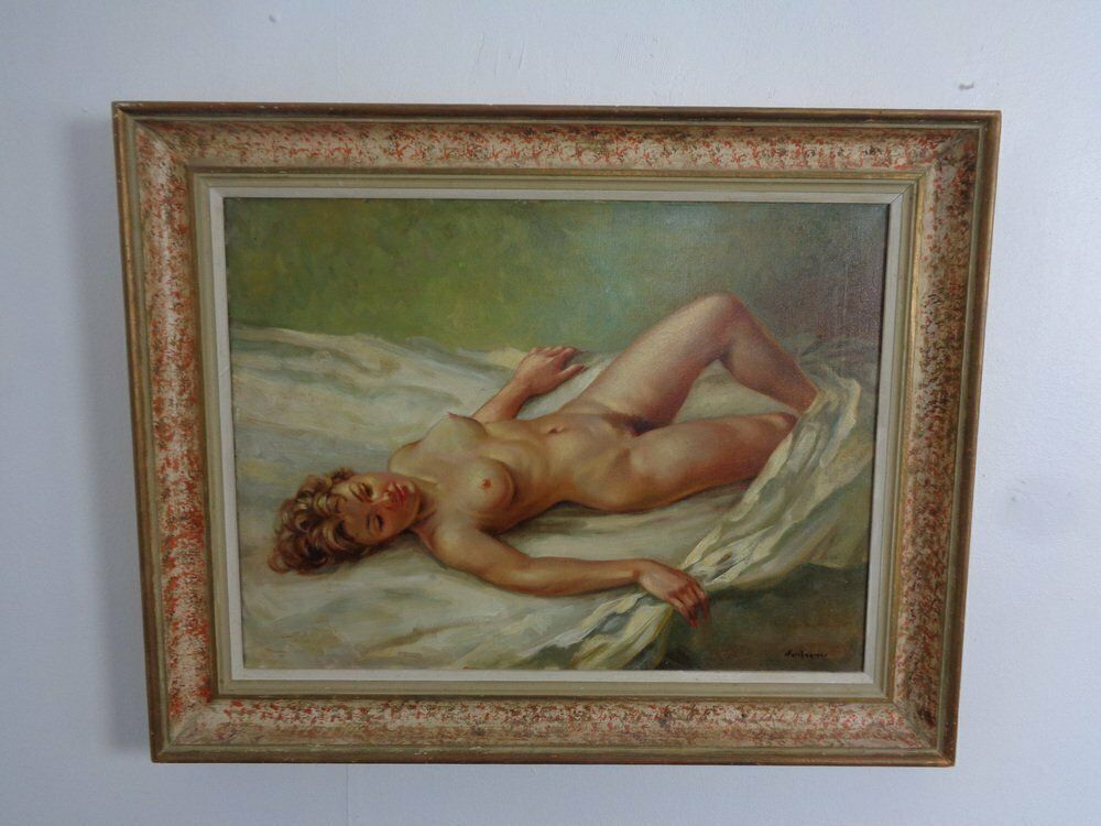 Nussbaumer, Nude Painting, 1930s, Oil On Canvas, Framed photo 1073.0