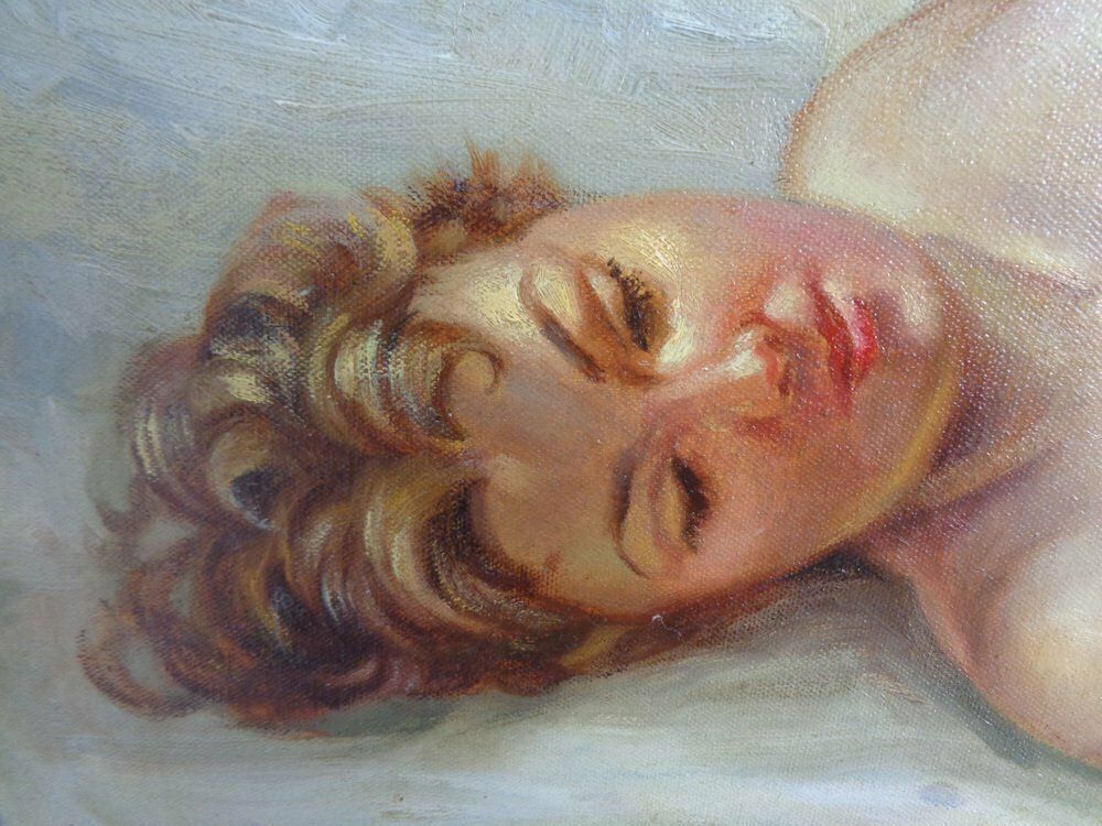 photo for sale Nussbaumer, Nude Painting, 1930s, Oil On Canvas, Framed
