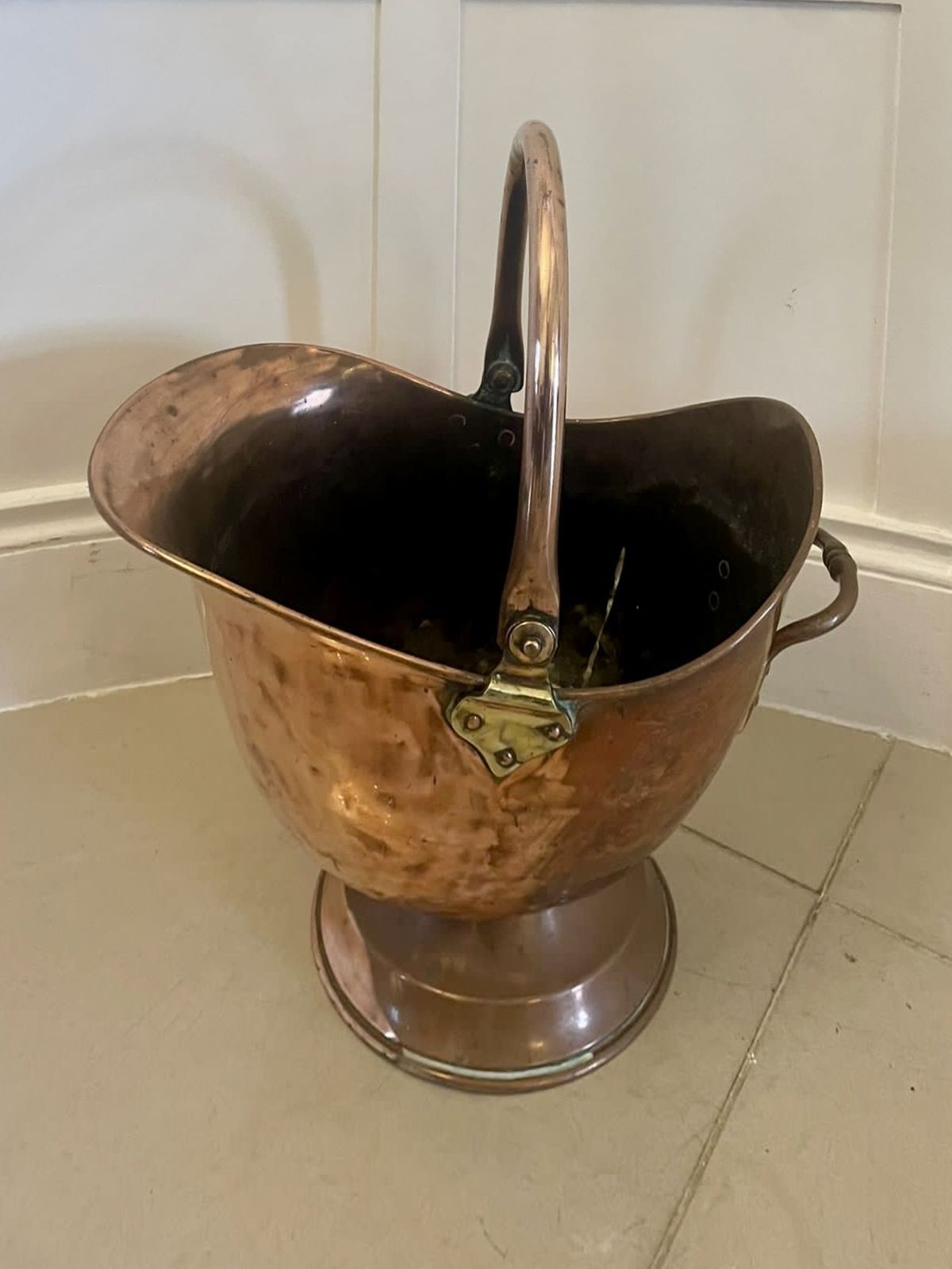 Antique 19th Century Quality Copper Coal Scuttle photo buy