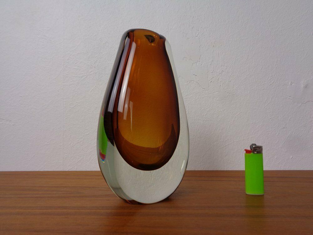 Finnish Glass Vase By Armando Jacobino For Oy Kumela, 1950s photo for sale