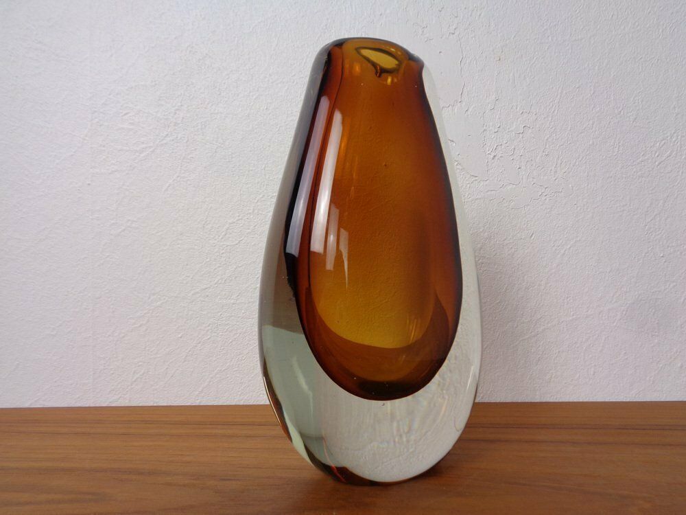 Finnish Glass Vase By Armando Jacobino For Oy Kumela, 1950s photo Home Decor