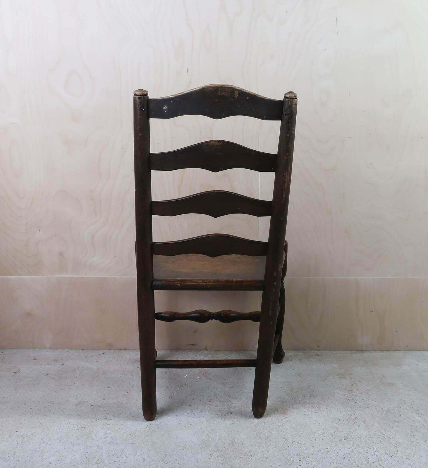 Near Pair Of Antique Welsh Country Ladder Back Chairs. C.1800 photo vinterior