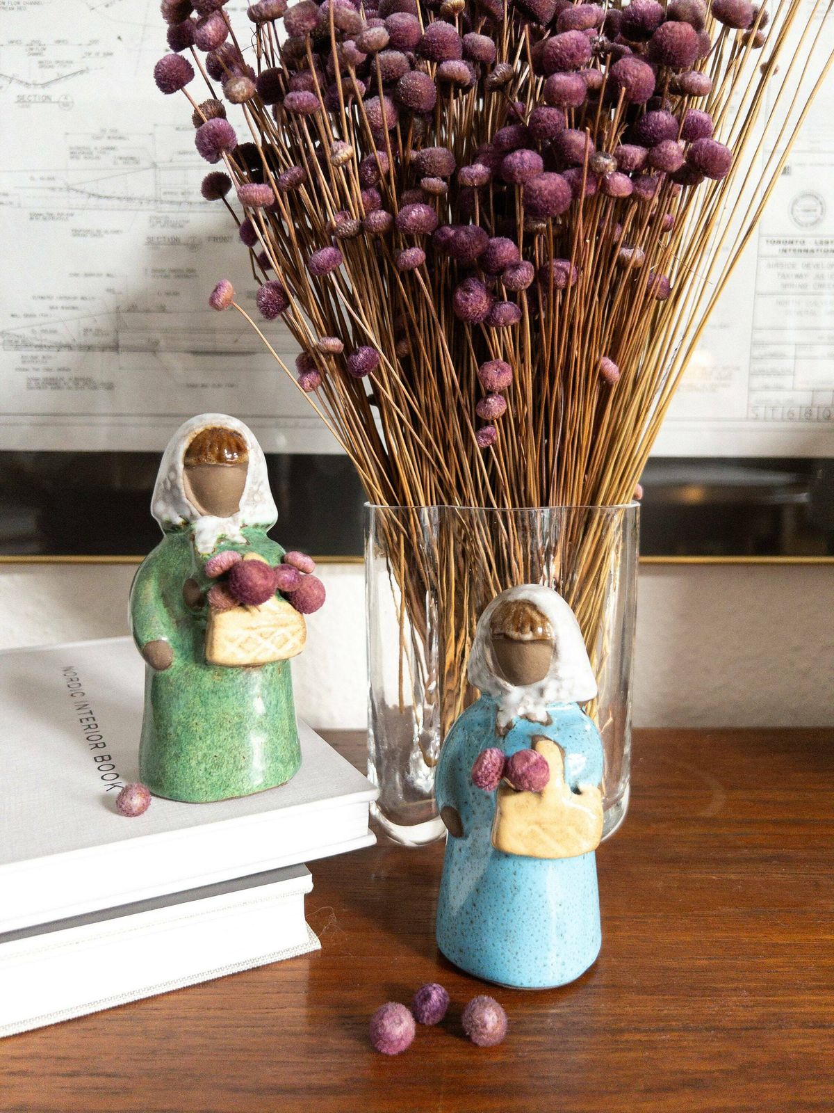 Jie Gantofta Sweden Figurine   Girl Holding A Basket Figure photo for sale
