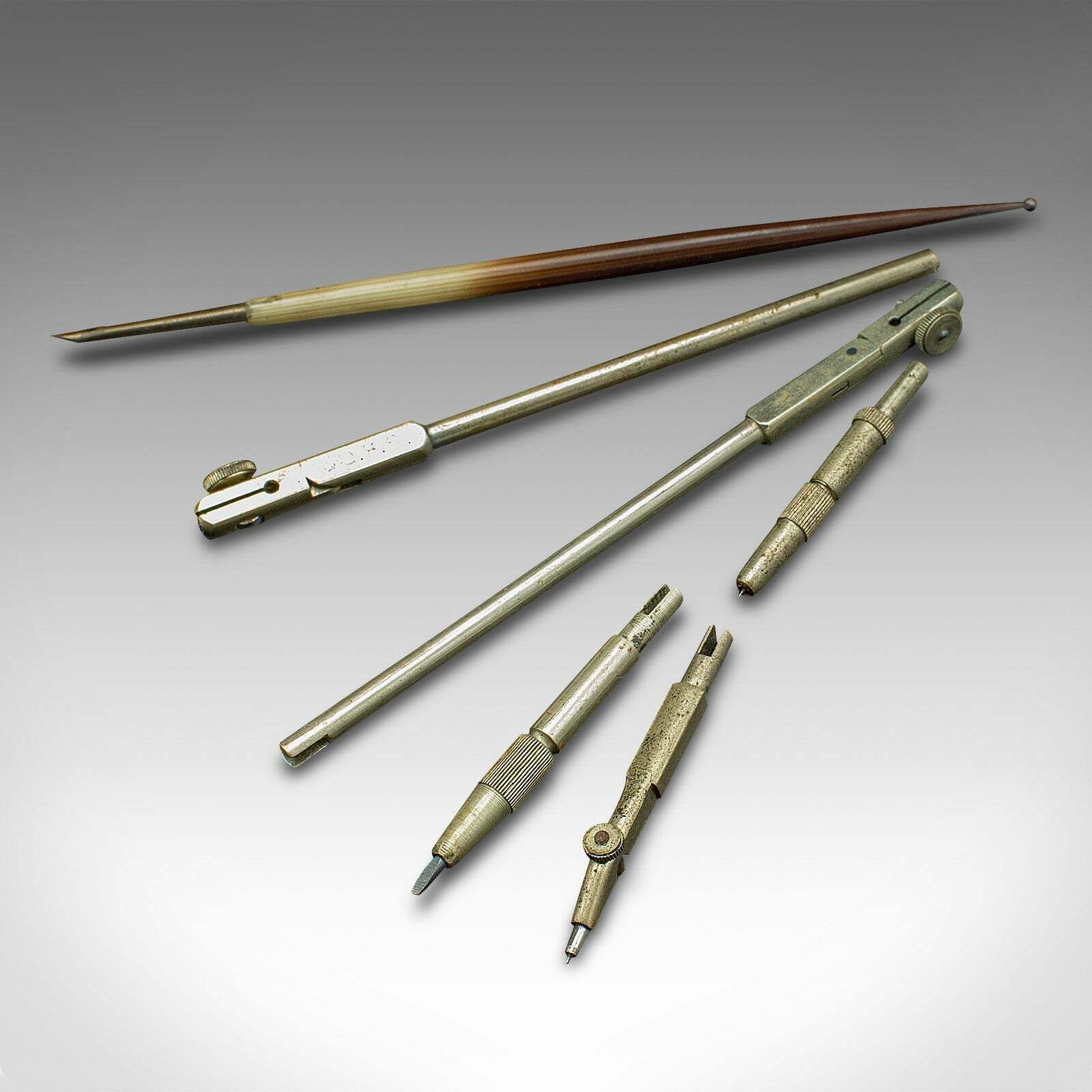 photo furniture Antique Cased Draughtsman's Set, English, Drawing Tools, Wh Harling, Edwardian