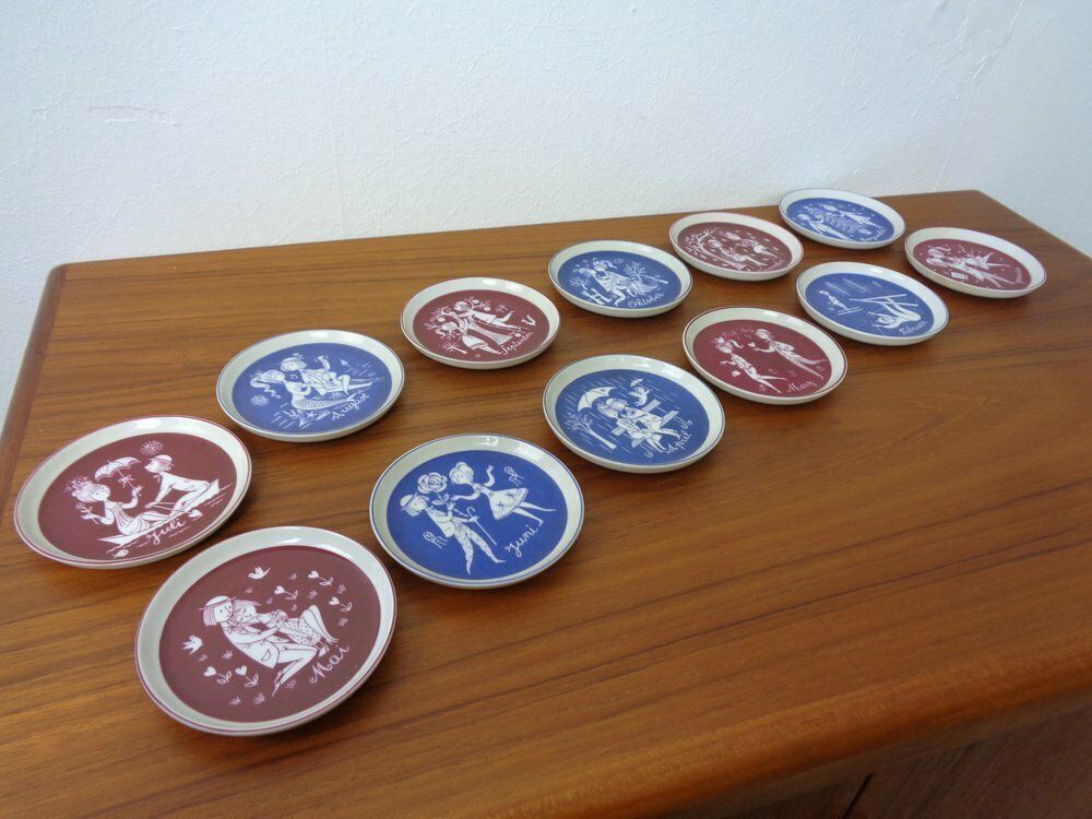 Porcelain Coasters By Raymond Peynet For Rosenthal Studio Line, 1960s, Set Of 12 photo furniture