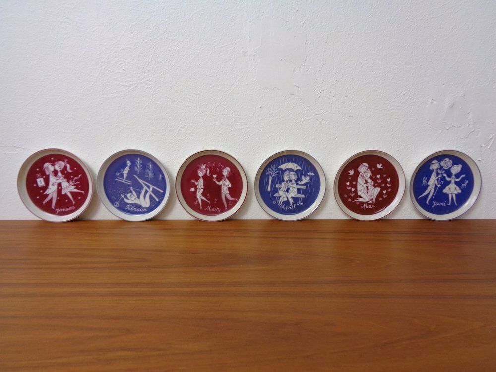 Porcelain Coasters By Raymond Peynet For Rosenthal Studio Line, 1960s, Set Of 12 photo 215.0