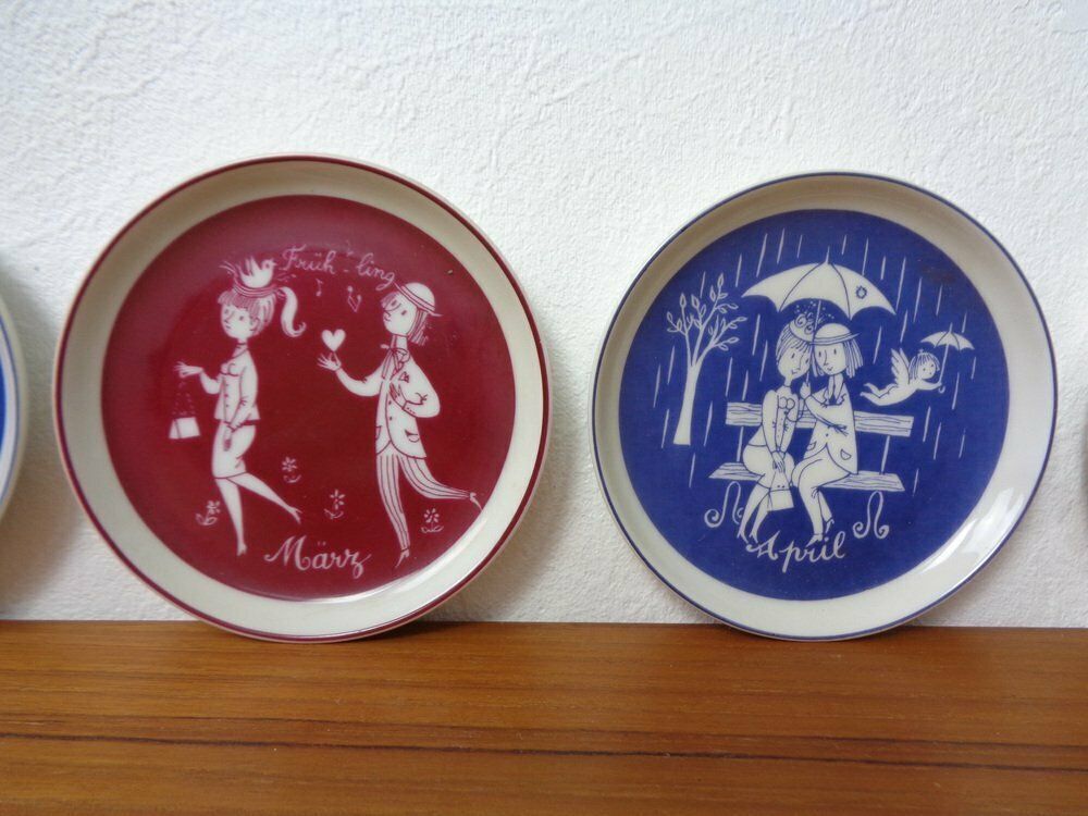 Home Decor Porcelain Coasters By Raymond Peynet For Rosenthal Studio Line, 1960s, Set Of 12 photo