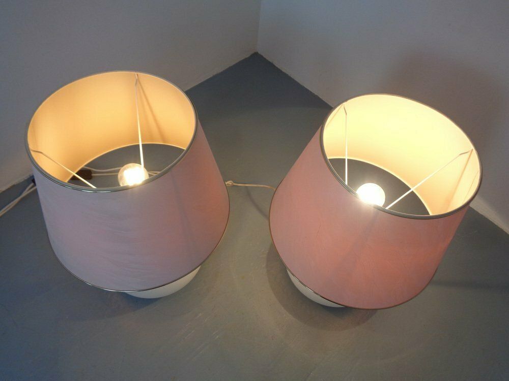 photo furniture Opaline Glass Table Lamps From Glashütte Limburg, 1960s, Set Of 2