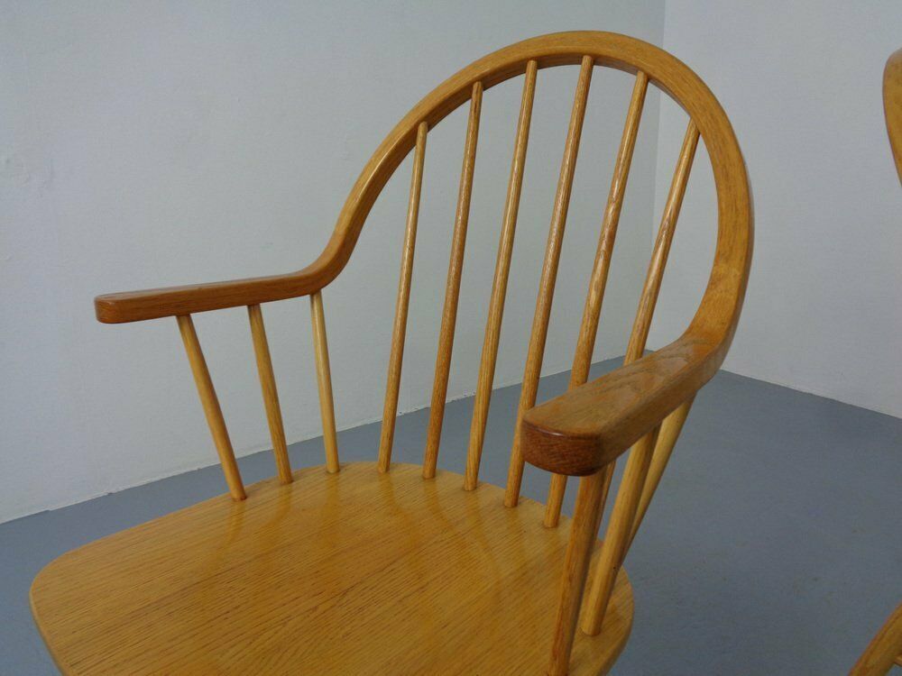 photo vintage Oak Armchairs By Erik Ole Jørgensen For Tarm Stole Møbelfabrik, Set Of 2