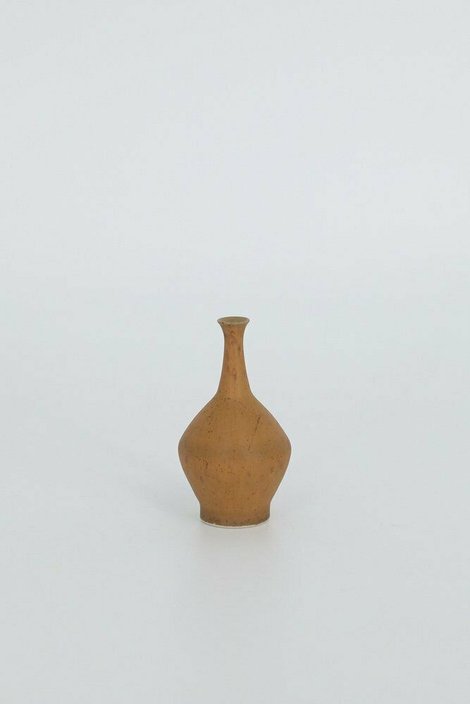 Small Mid Century Scandinavian Modern Brown Stoneware Vases By Gunnar Borg For Gunnars Keramik Höganäs, 1960s, Set Of 4 photo vinterior