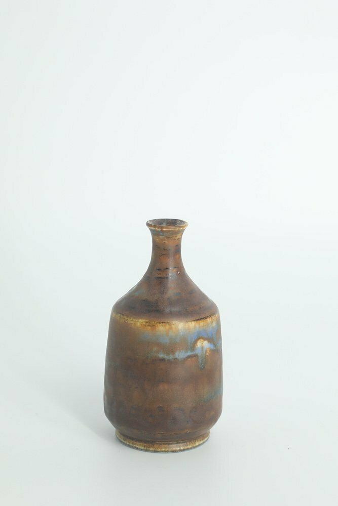 Kleine Mid Century Scandinavisch Moderne Bruine Stoneware Vaasjes Van Gunnar Borg Voor Höganäs Ceramics, Jaren 1960, Set Van 4 photo furniture