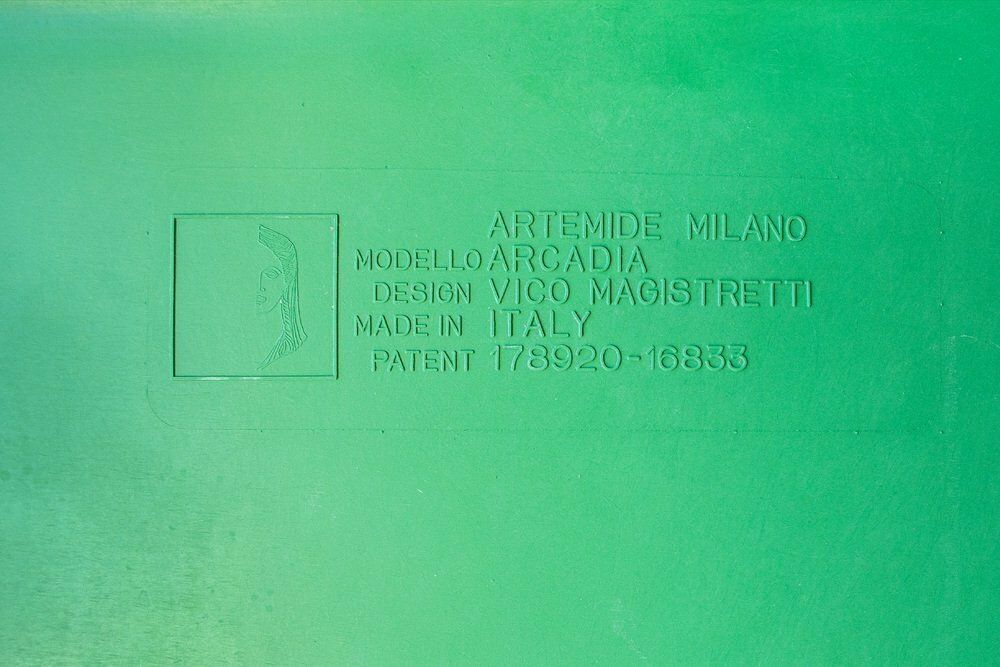 Green Arcadia Coffee Table By Vico Magistretti For Artemide, 1970 photo 573.0