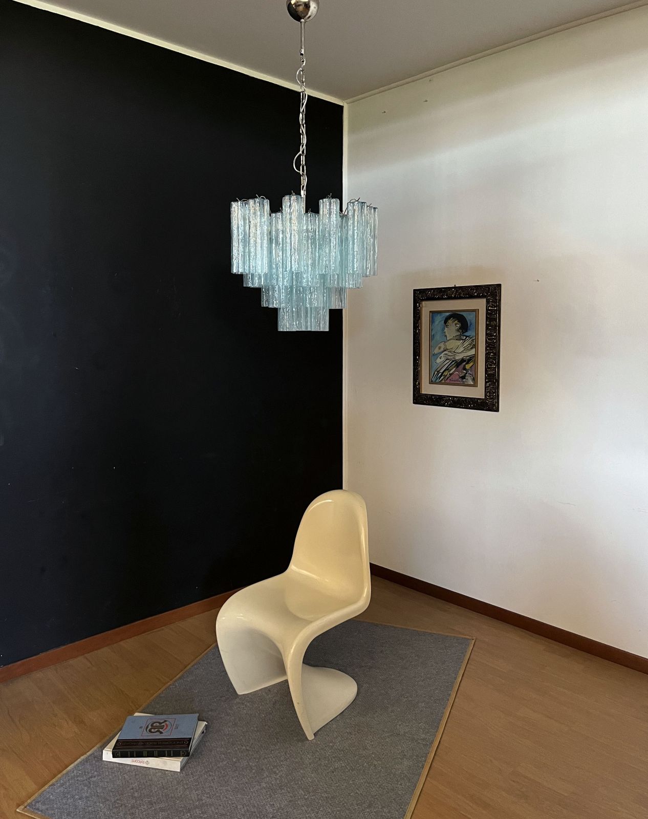 Fantastic Murano Glass Tube Chandelier   36 Blue Glass Tube photo Lighting