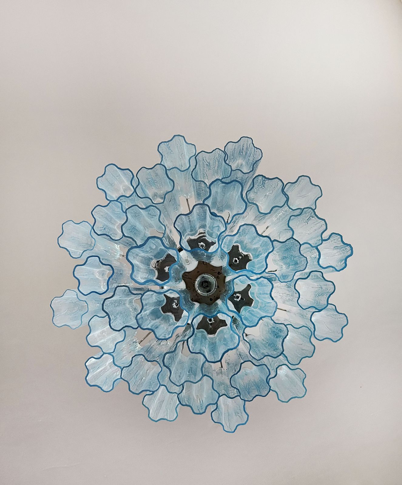 Fantastic Murano Glass Tube Chandelier   36 Blue Glass Tube photo 840.0