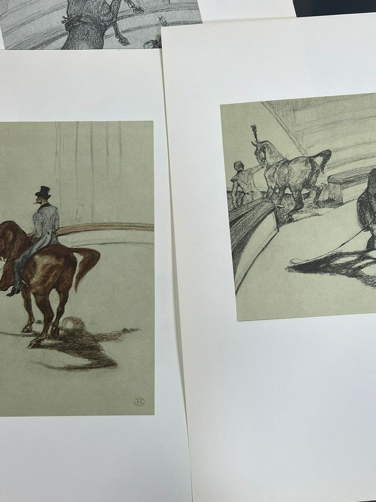 Henri Toulouse Lautrec ‘At The Circus’ Suit Of Color Drawing, Facsimile Reproductions From The Original Portfolio, Suitable For Framing photo for sale