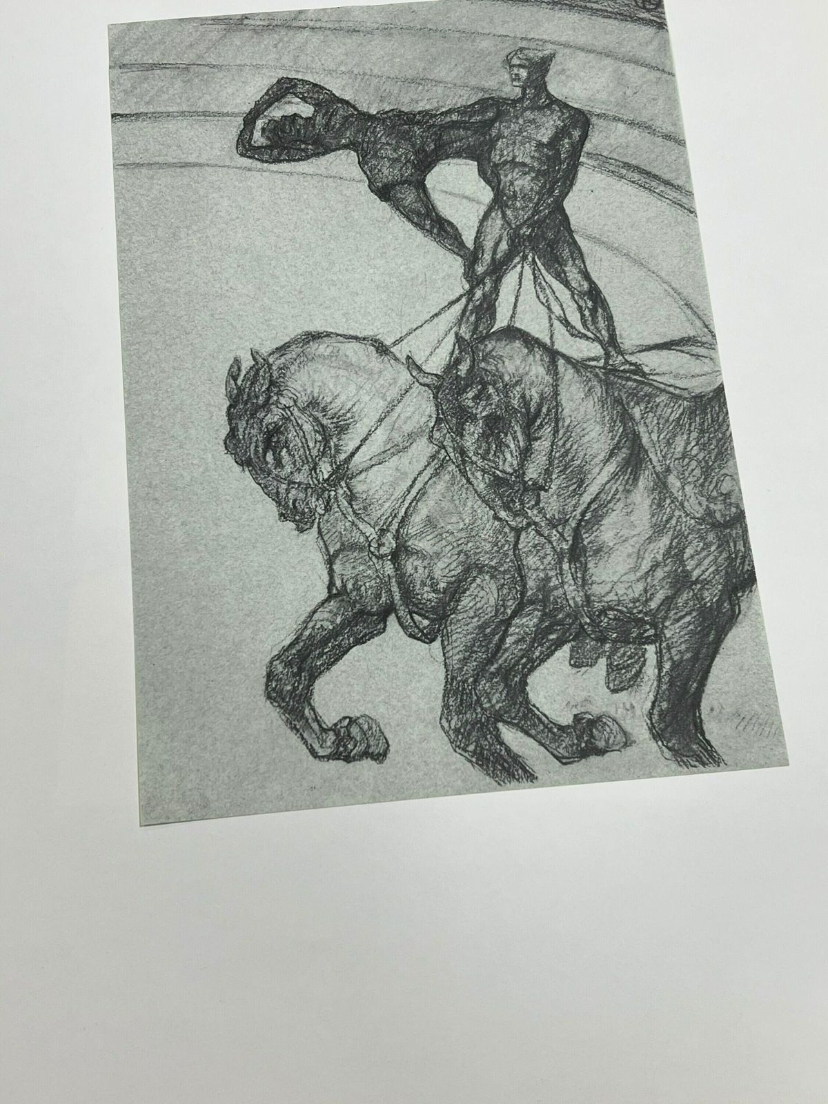 photo furniture Henri Toulouse Lautrec ‘At The Circus’ Suit Of Color Drawing, Facsimile Reproductions From The Original Portfolio, Suitable For Framing