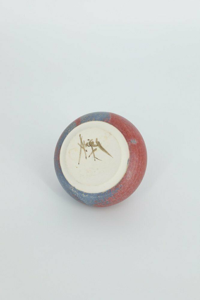 Small Mid Century Scandinavian Modern Collectible Two Color Stoneware Vase, 1960s photo Home Decor