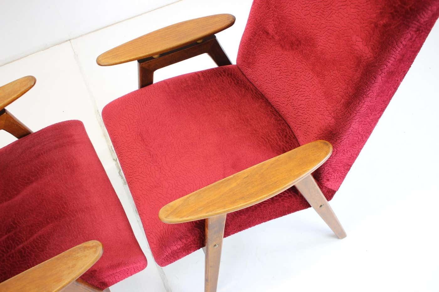 Set Of Two Lounge Chair By Jaroslav šmídek For Jitona, 1960s photo vinterior