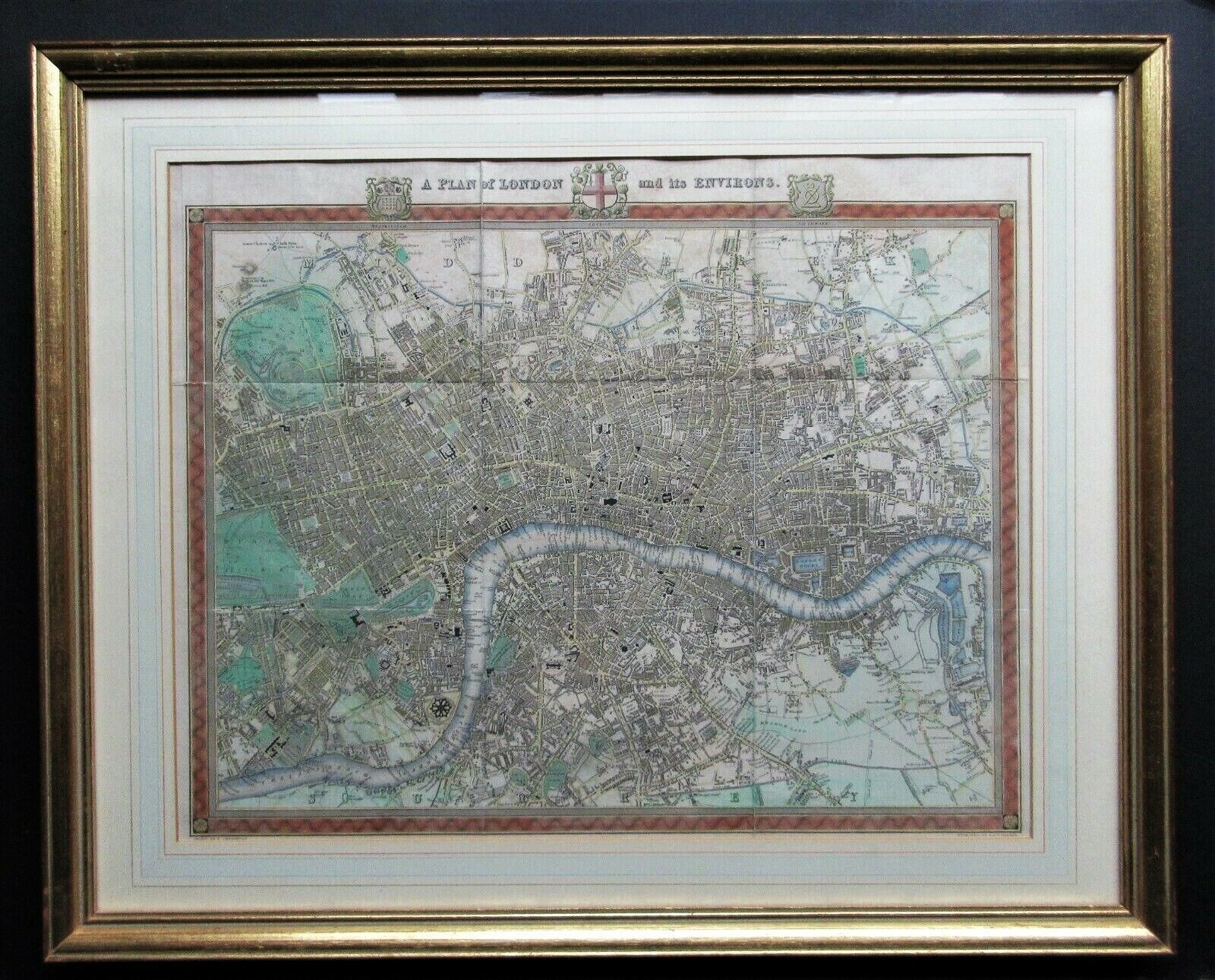 ‘A Plan Of London And Its Environs’ By Richard Creighton C1834