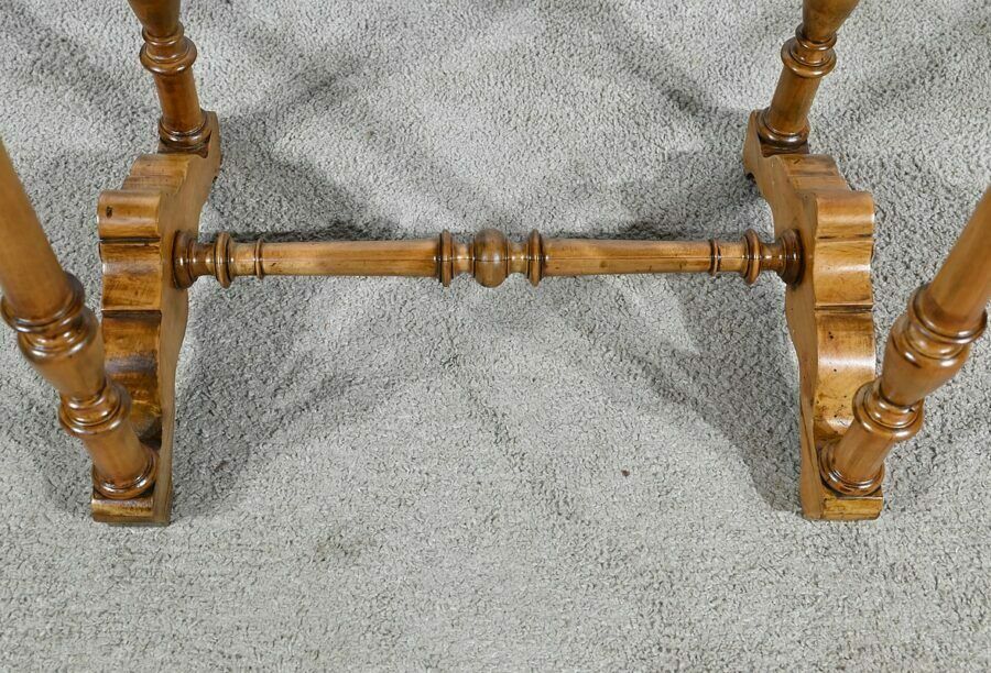Rare Small Chiffonnière Table In Speckled Amboyna And Cherry, Louis Philippe Period – 2nd Part 19th Century photo buy