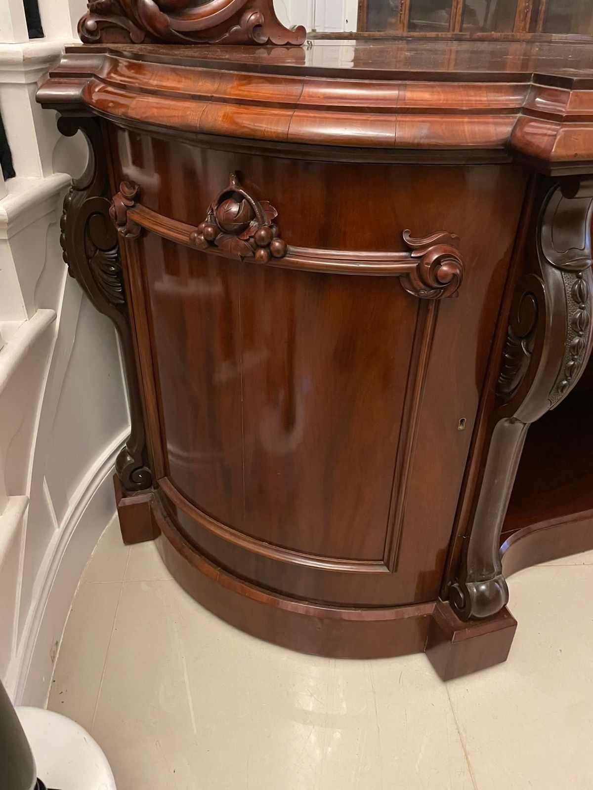 Outstanding Quality Antique 19th Century Carved Mahogany Sideboard photo vintage