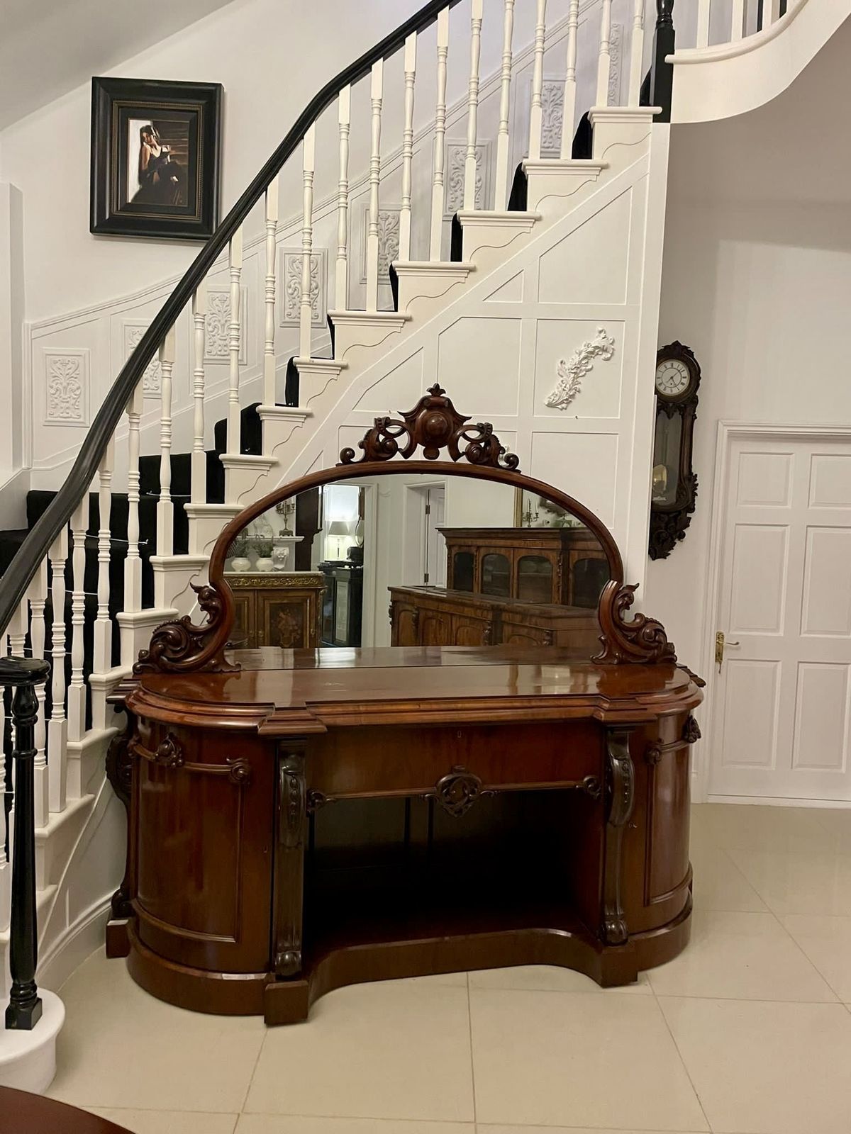 Outstanding Quality Antique 19th Century Carved Mahogany Sideboard