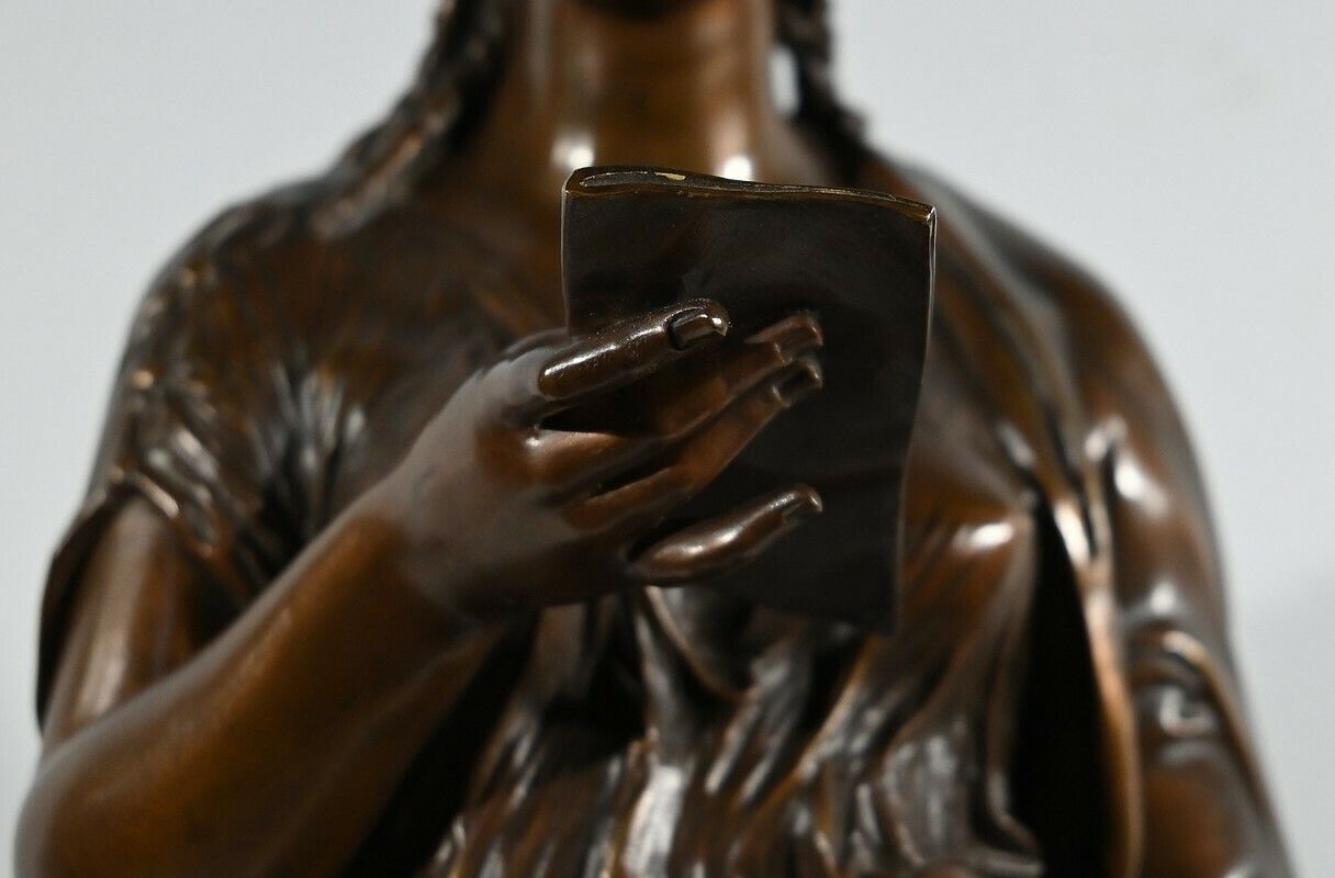 2500.24193565 Important Bronze “The Letter” By Jl. Grégoire – Late 19th Century photo