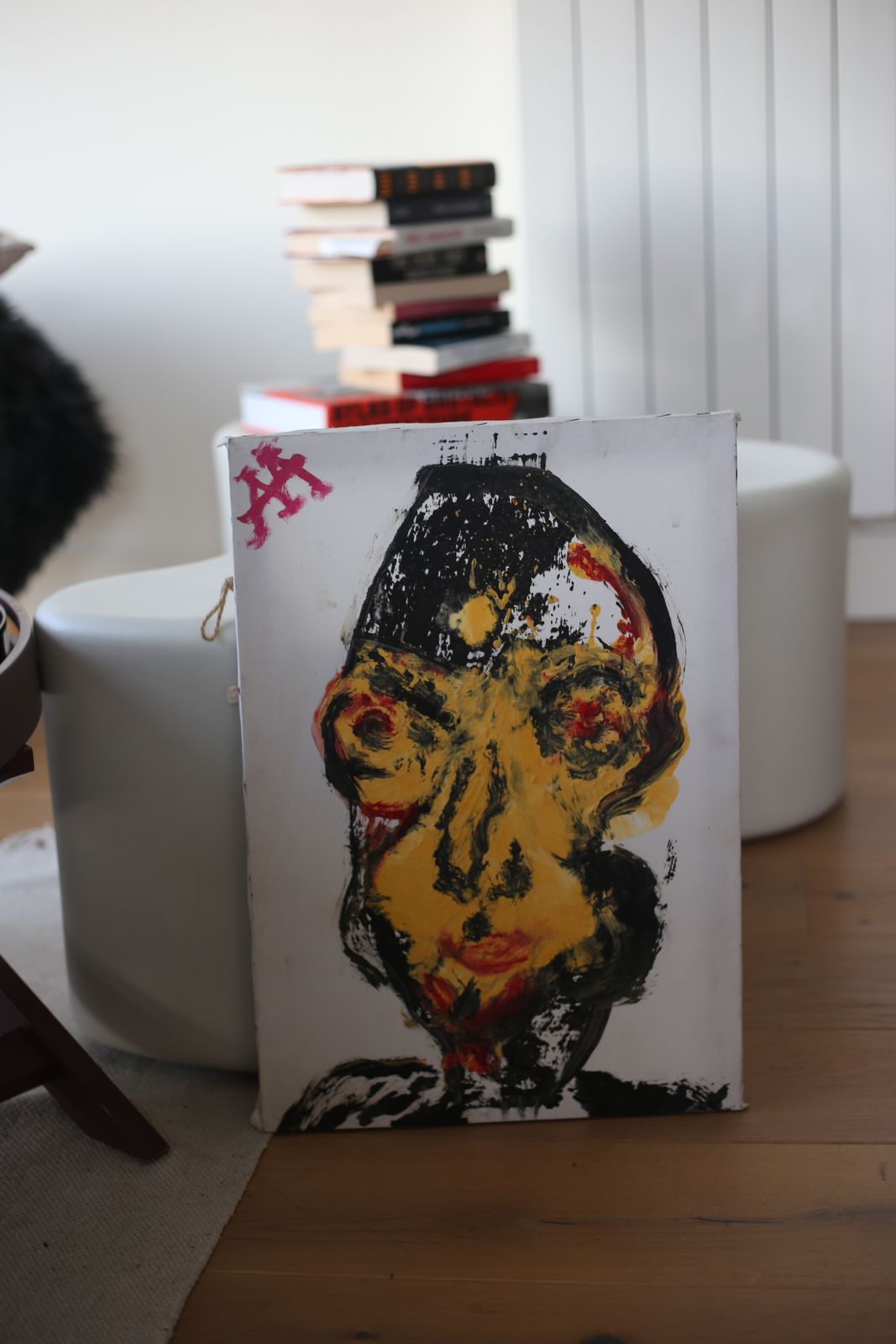 Abstract Yellow Portrait By Turkish Artist Avni Akmehmedoğlu photo for sale
