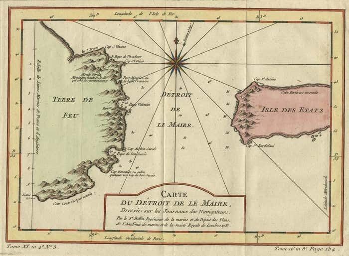 Antique Map Of The Passage Between The Atlantic And Pacific Oceans, Circa 1753 photo 252.0