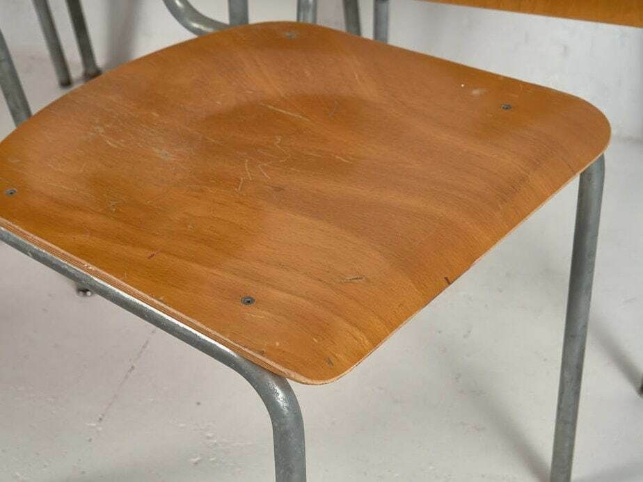 Vintage Industrial Chairs (C.1950). Set Of 4 Pieces photo furniture