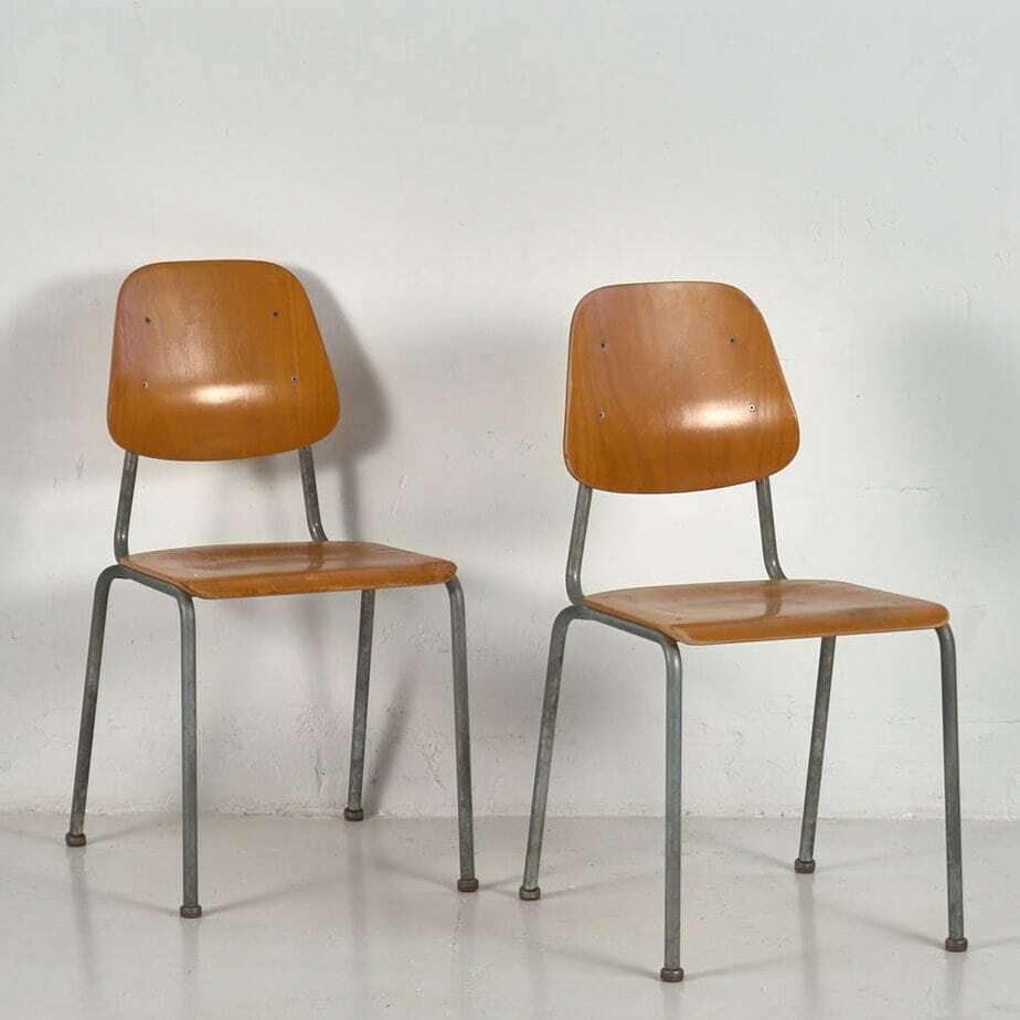 Vintage Industrial Chairs (C.1950). Set Of 4 Pieces photo 543.0