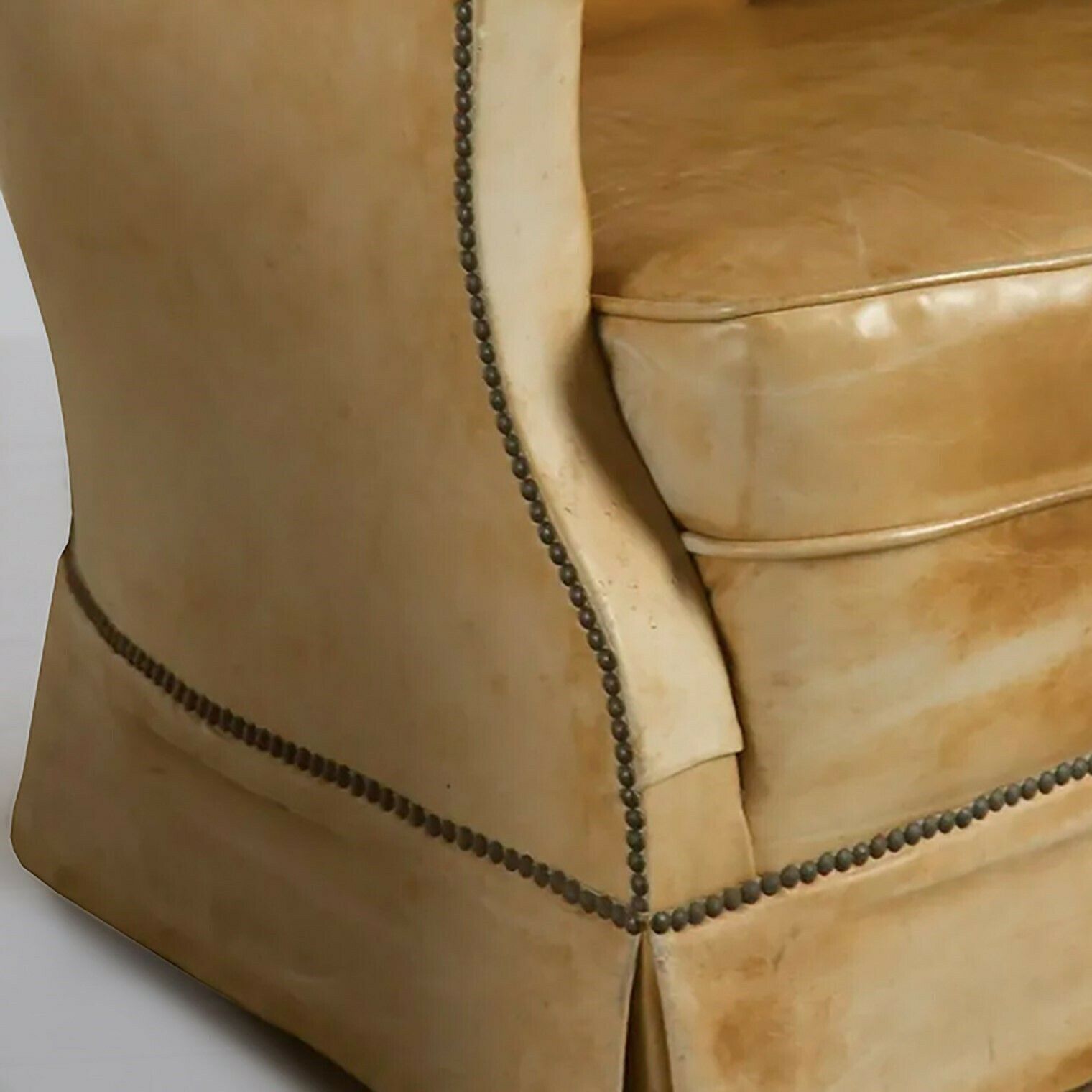 Pair Of French Tan Leather Chairs photo Furniture