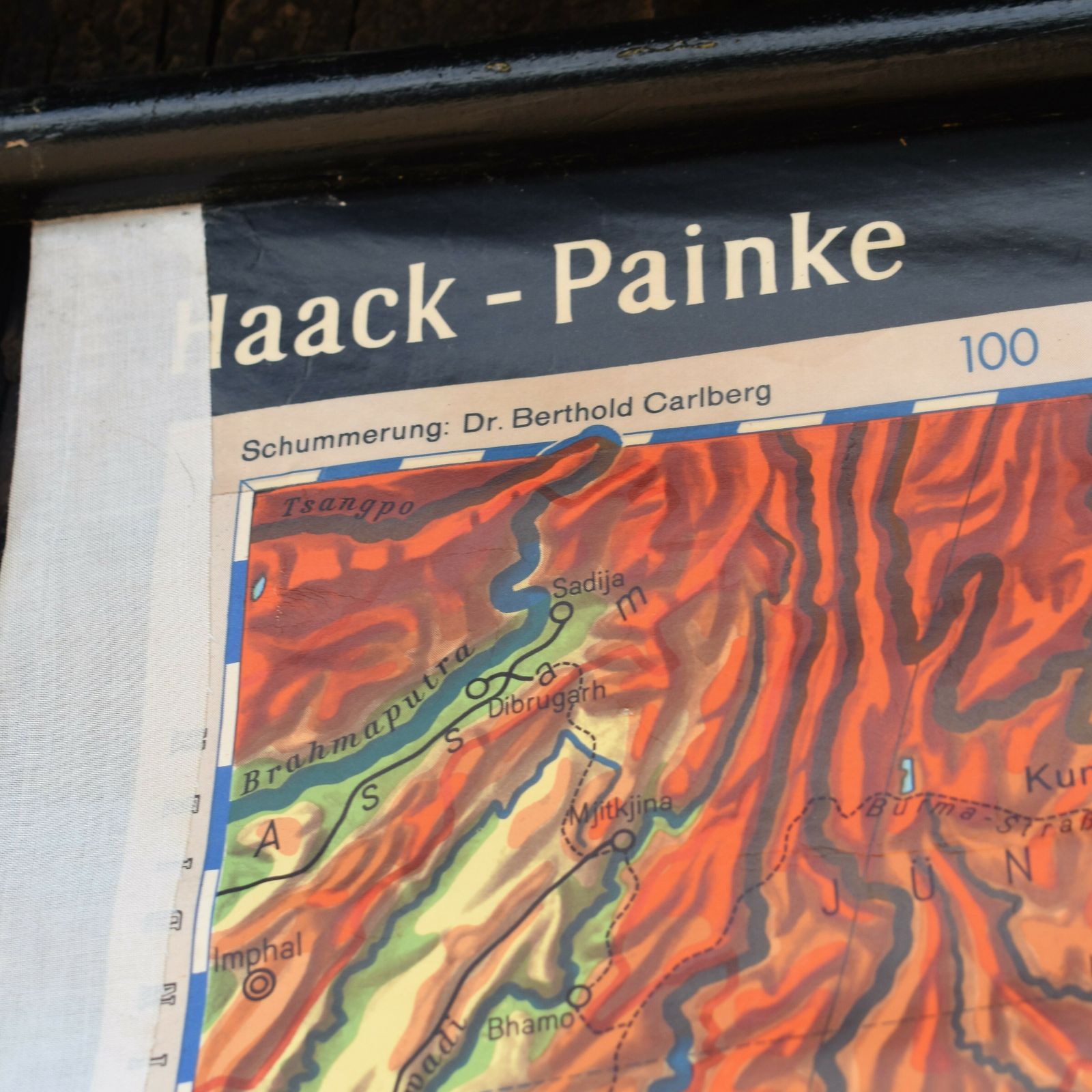 Big Haack Painke Map Of Australia In German Linen Backed Original Batons photo buy