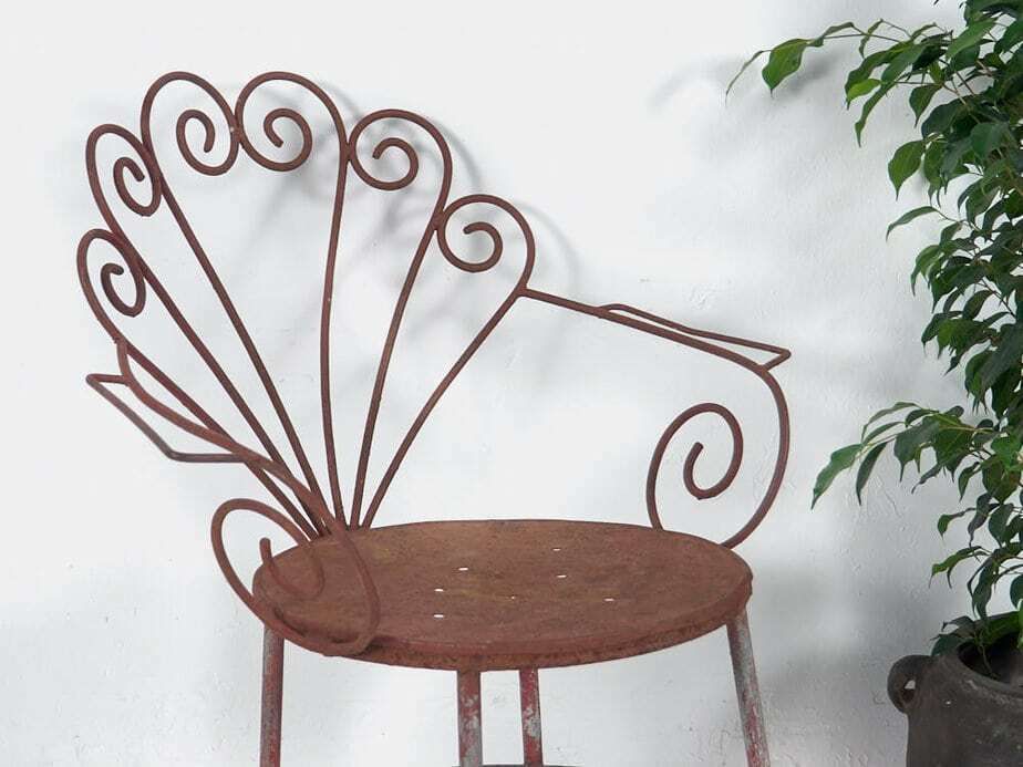 Vintage Iron Garden Chair (C.1950) photo furniture