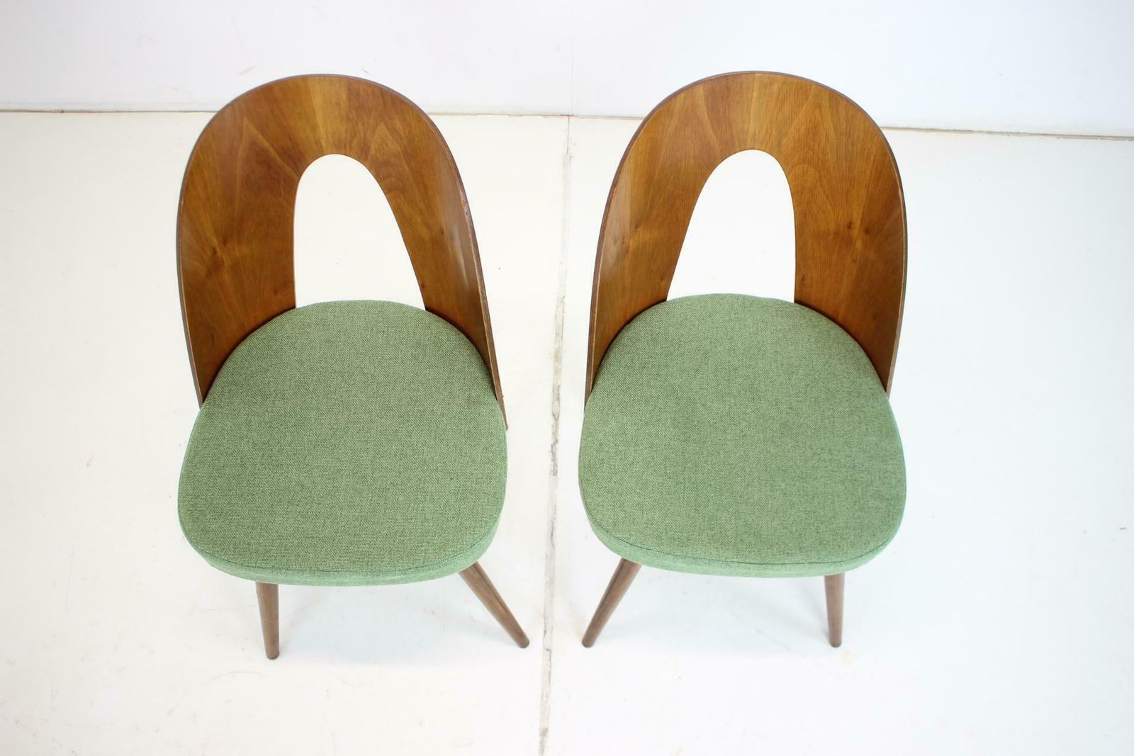 Furniture 1960s Antonin Suman Set Of Two Dining Chairs, Czechoslovakia photo