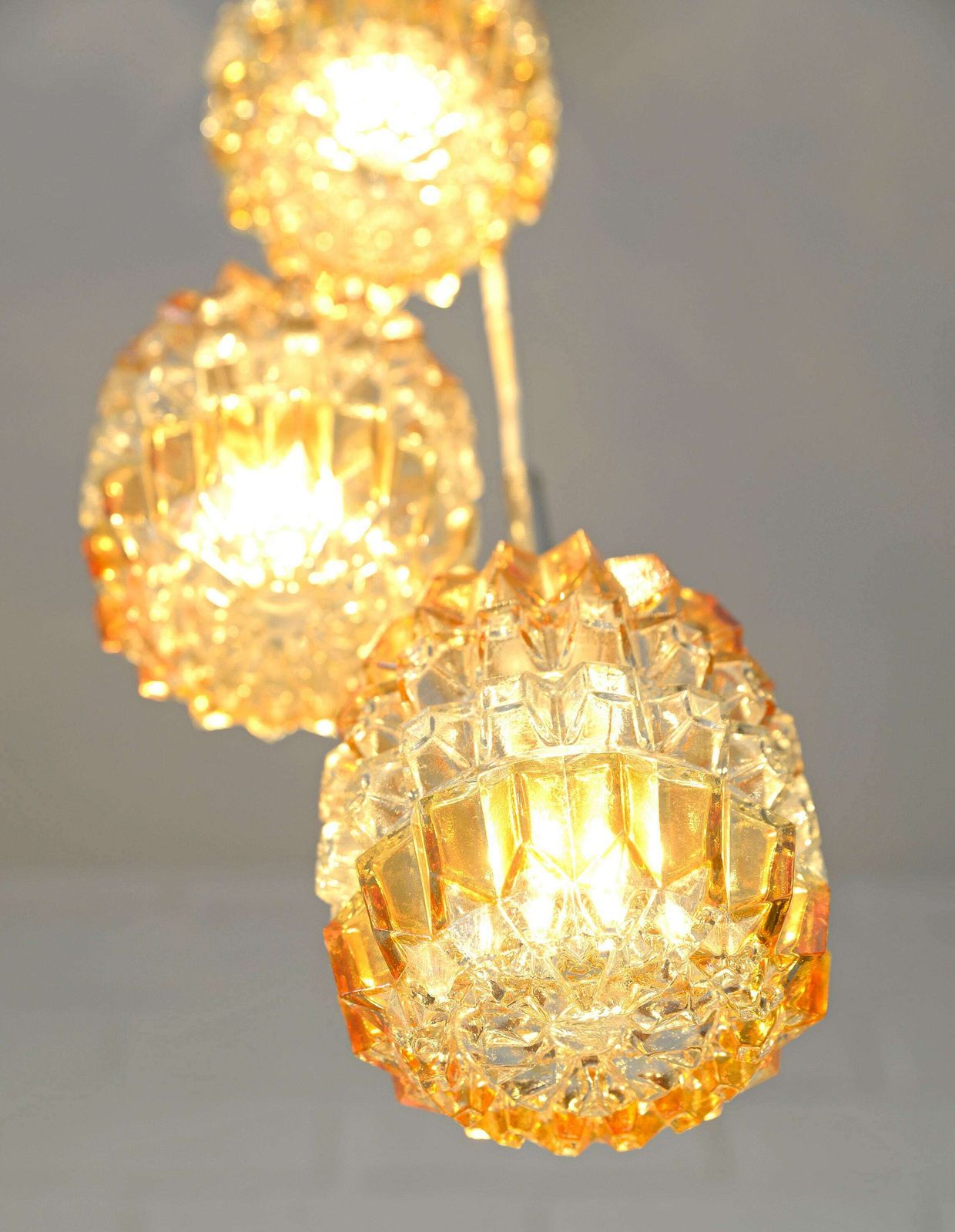 Vintage Lamps / Bedside Lamps / Set Of 3 / Redesign / Hanging Lamp / Light Fixtures / Mid Century / Yugoslavia 1960s / Space Age / Retro photo vinterior