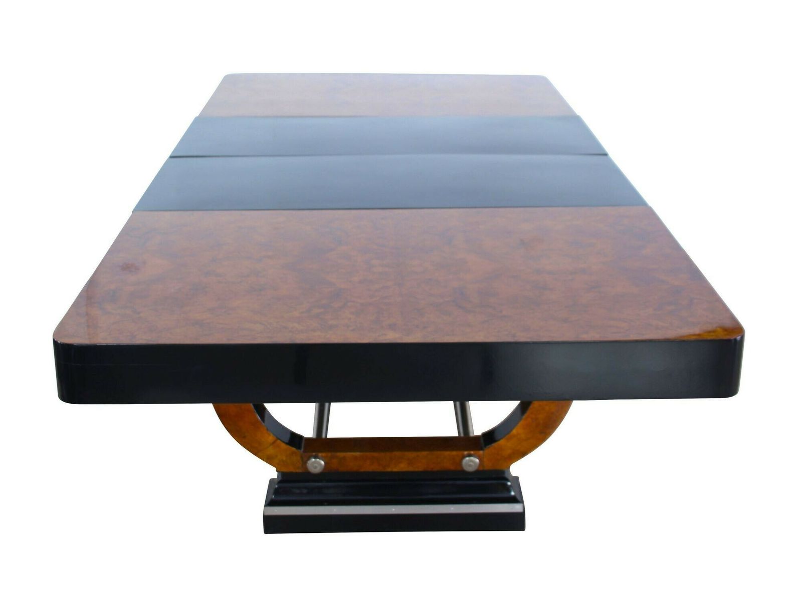 Expandable Art Deco Dining Table, Thuja Roots, Lacquered, France, Circa 1930 photo vinterior
