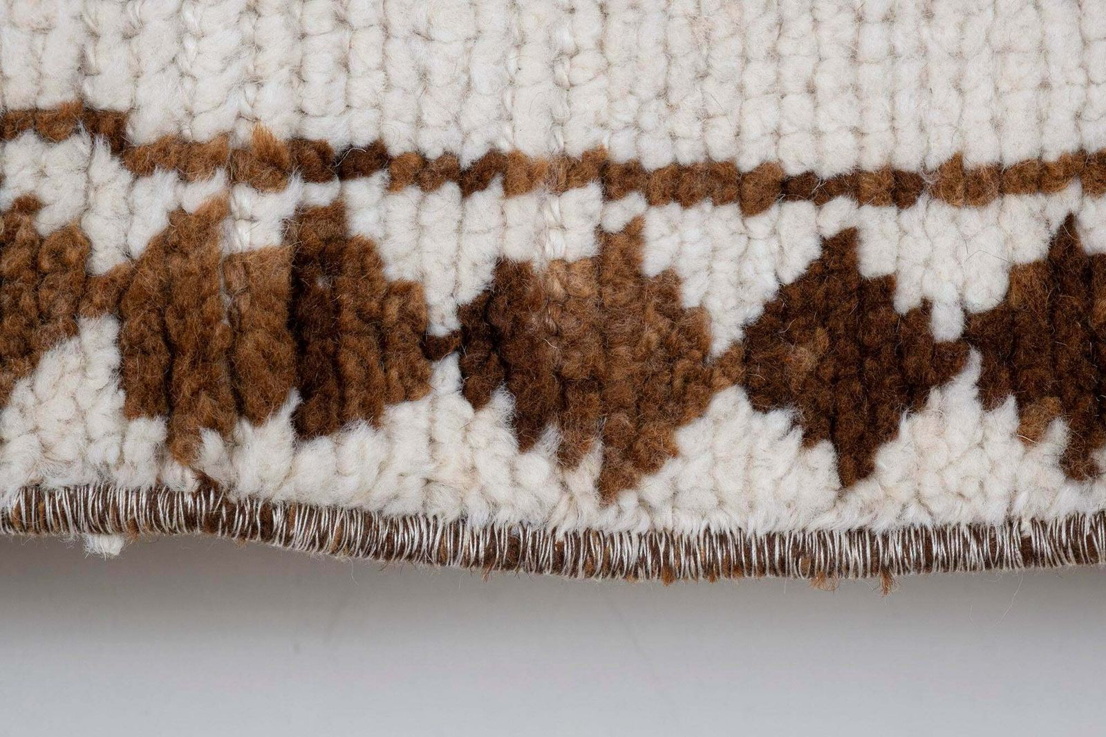 photo furniture Natural White Herki Turkish Hand Knotted Runner 83 X 350 Cm