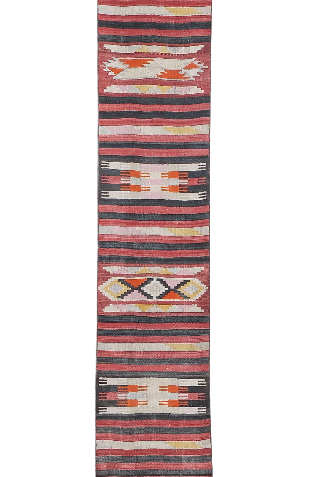 Hand Woven Pink Long Turkish Kilim Runner Rug 70 X 680 Cm photo for sale