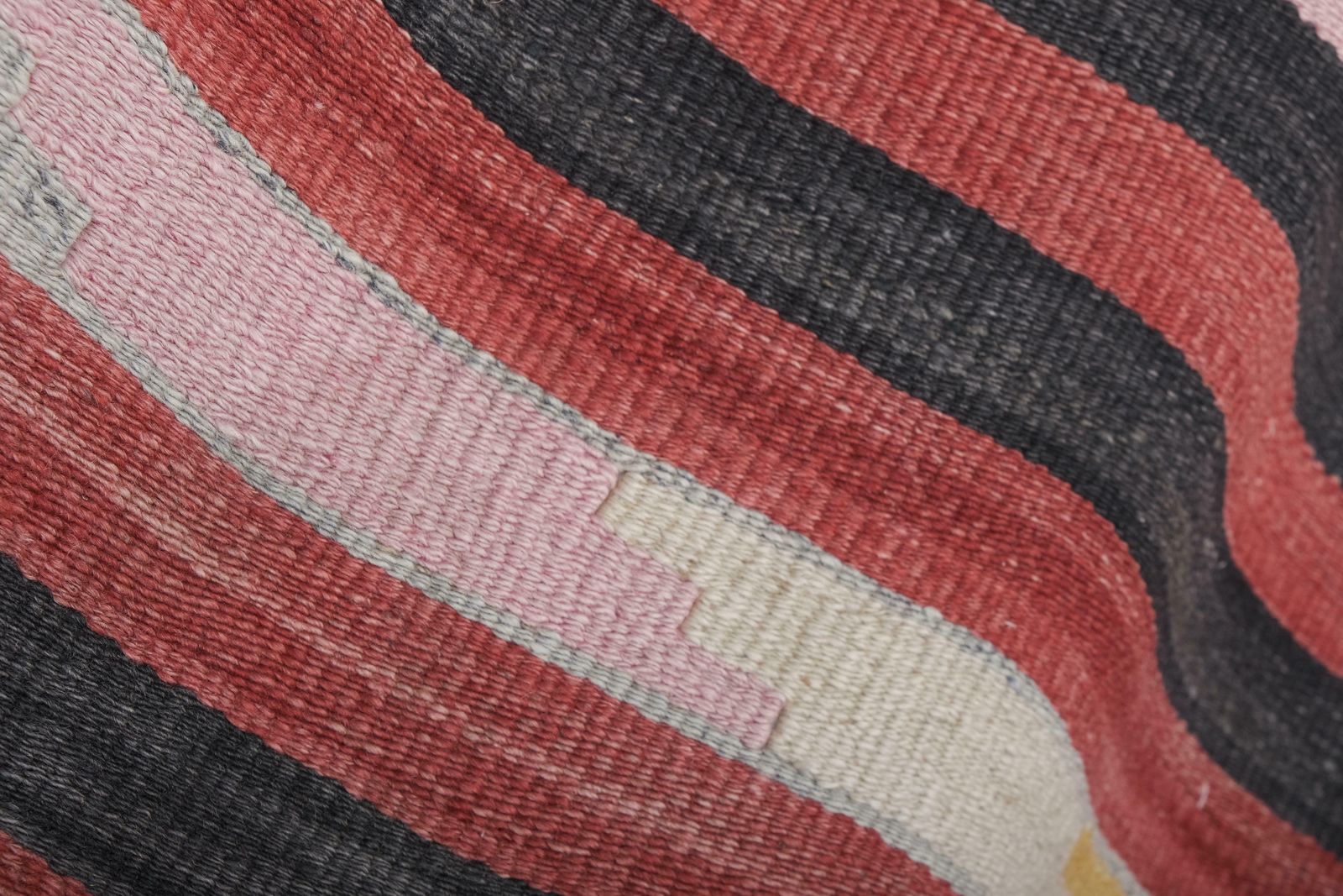 Hand Woven Pink Long Turkish Kilim Runner Rug 70 X 680 Cm photo vinterior