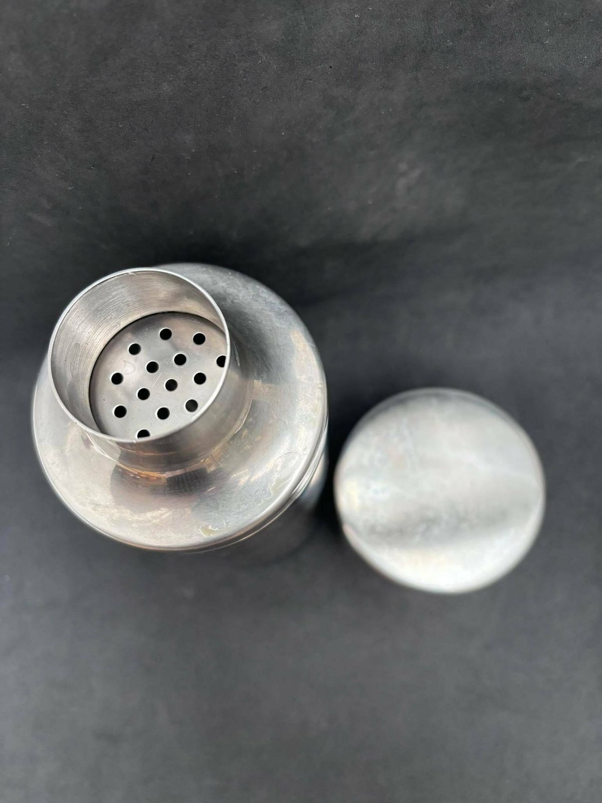 Cocktailshaker – Franse Vintage Cocktailshaker, Roestvrijstalen Shaker, Baraccessoires, Mid Century, Martinishaker, Vintage Barware photo Woonaccessoires