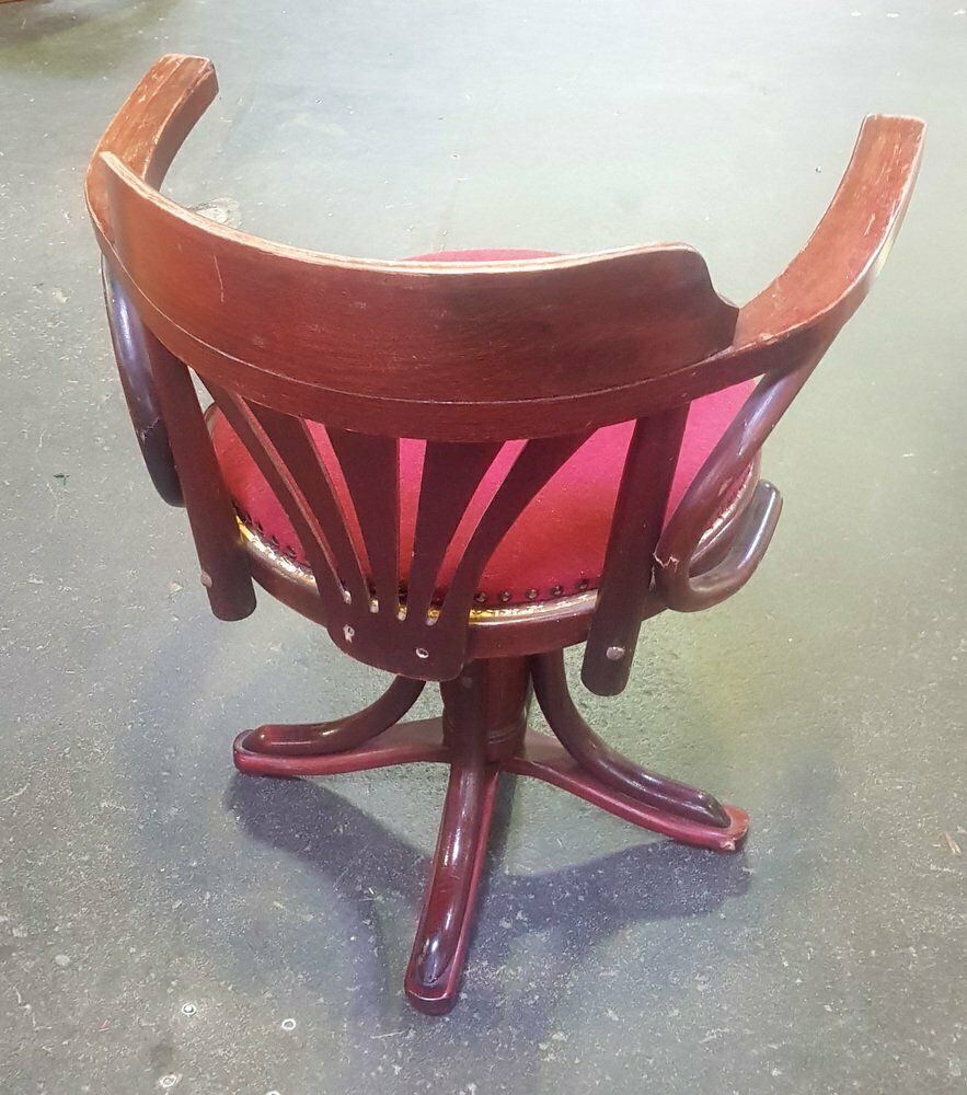 Office Swinging Chair Captains Chair In Wood photo for sale