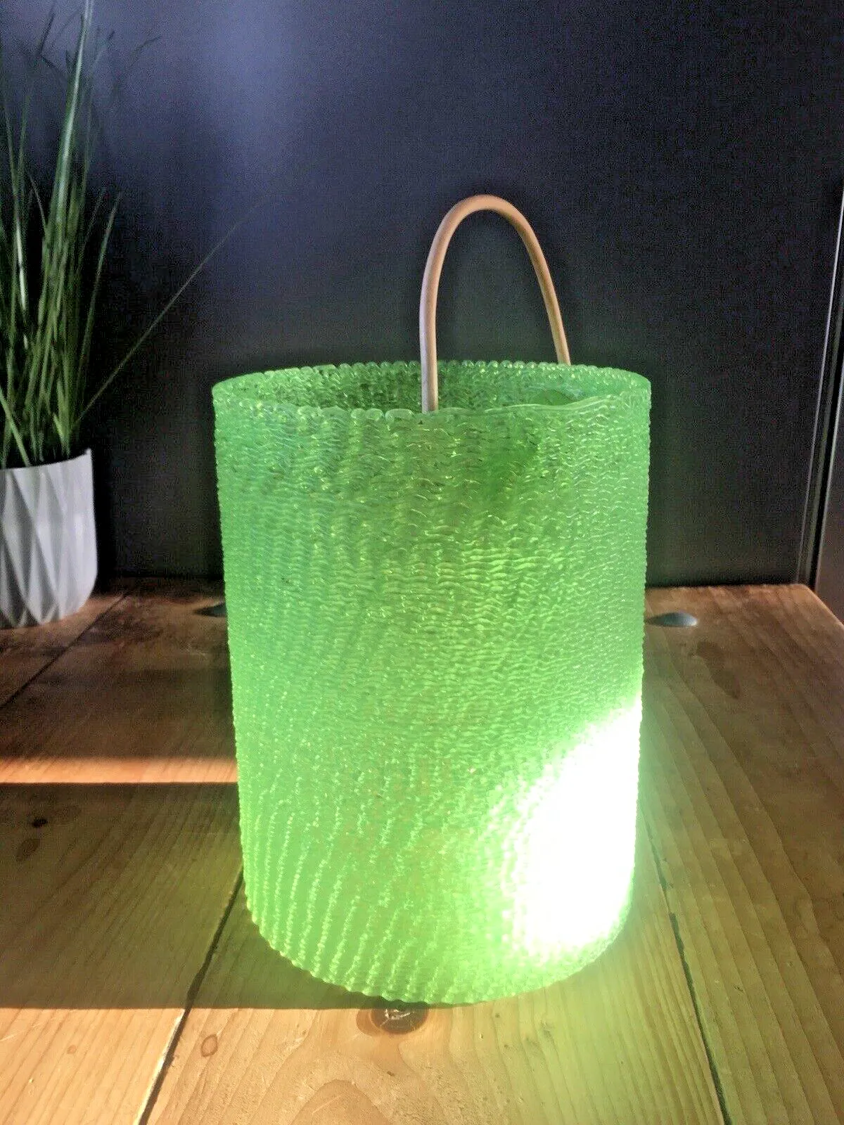 Vintage 1960's Spun Plastic Fibreglass Style Ceiling Light Lamp Shade Retro 70's photo buy