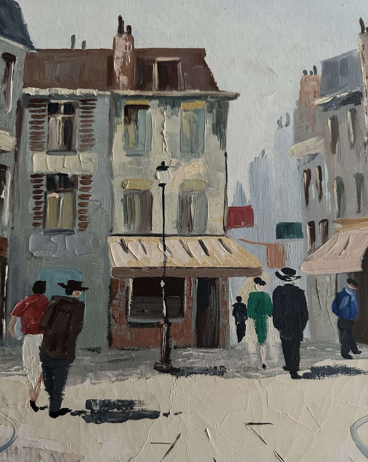 Midcentury French School Oil, A Parisian Townscape, Follower Of Max Moreau photo 325.0