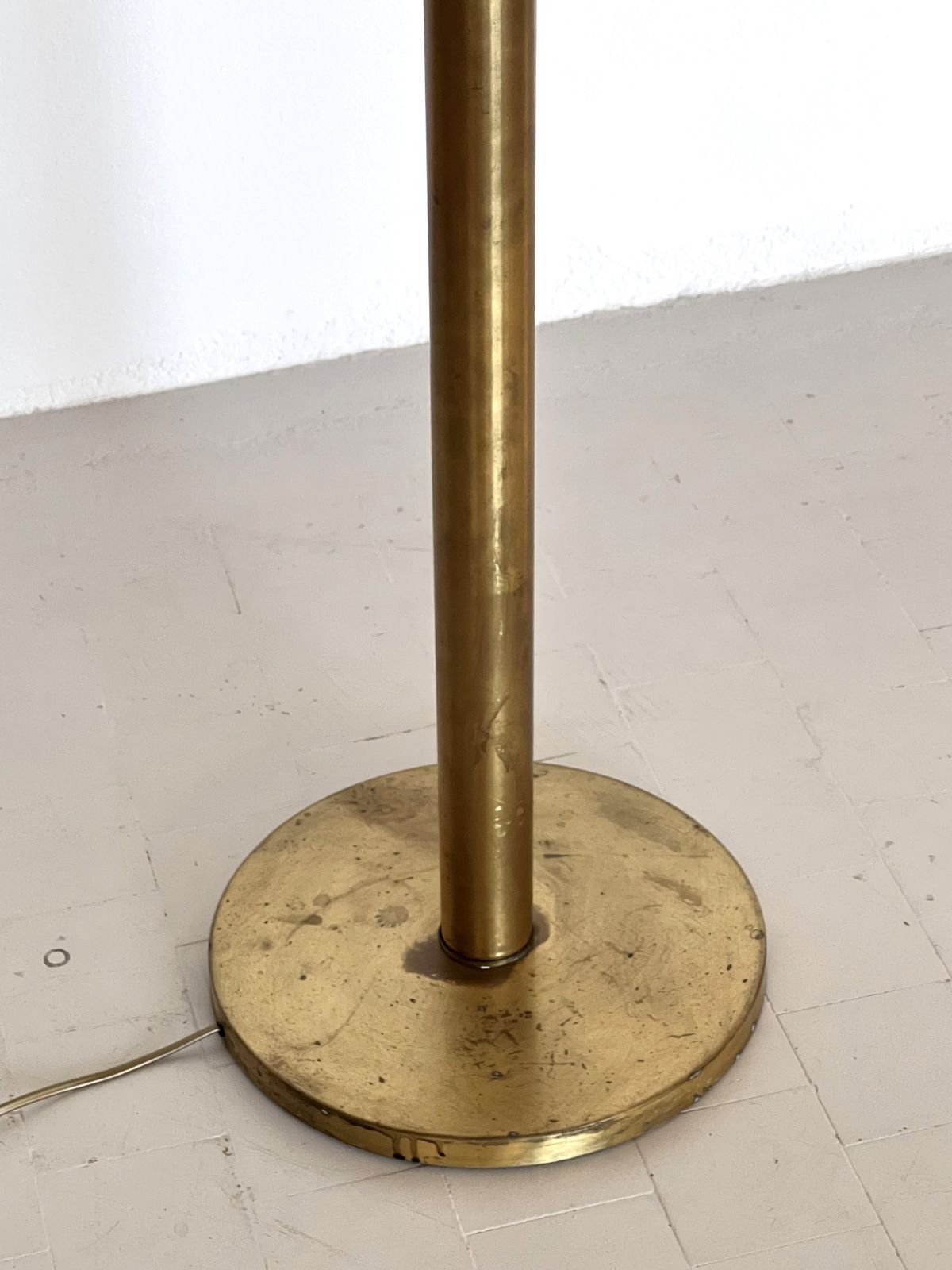 Italian Murano Glass And Brass Floor Lamp, 1970s photo Lighting