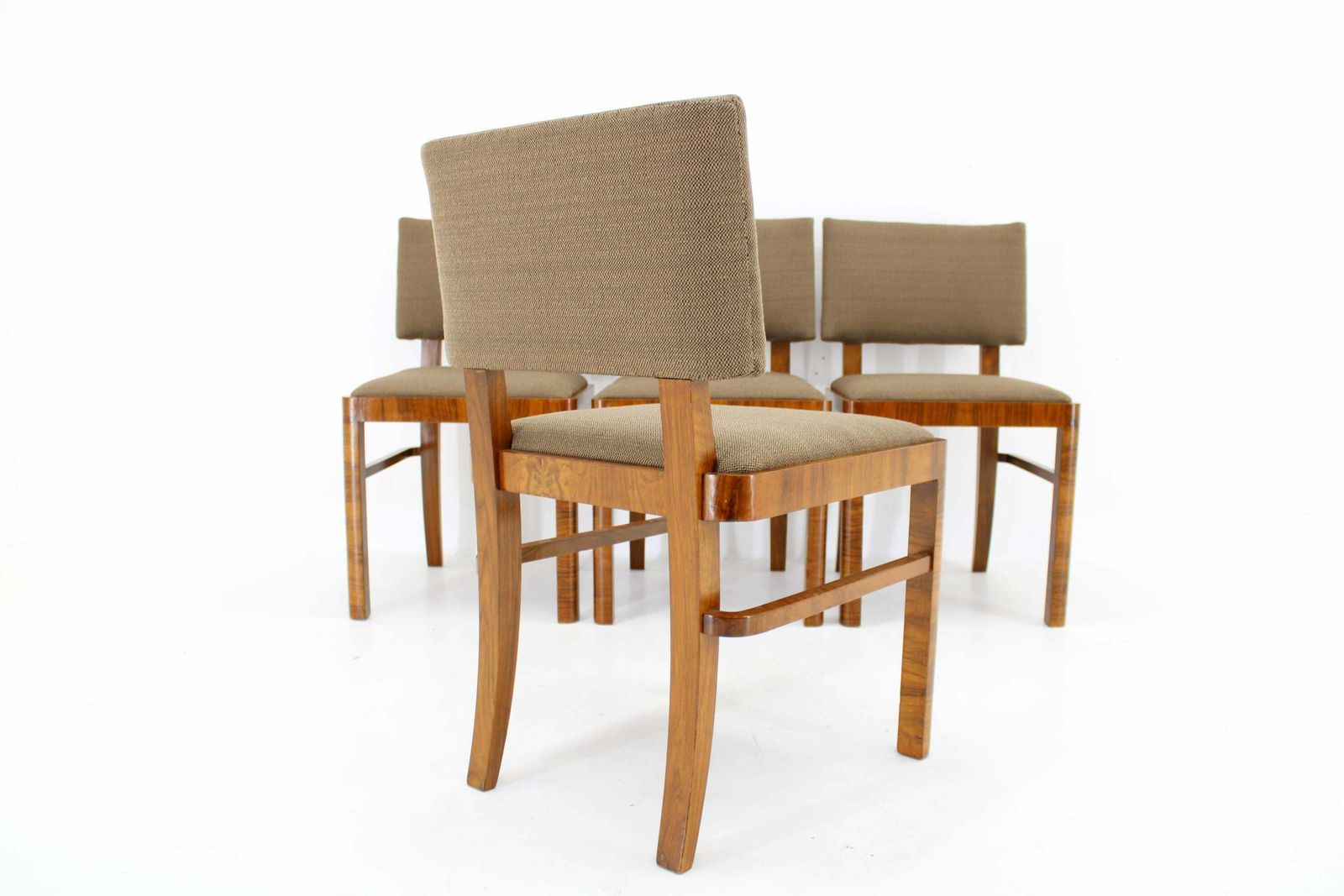 1930s Set Of Four Restored Art Deco Dininng Chairs Czechoslovakia photo buy