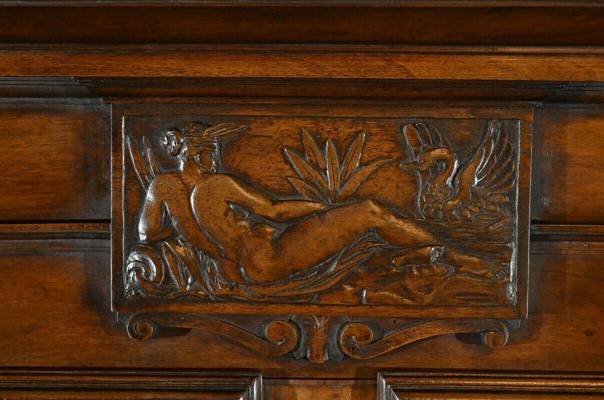 photo buy Small Two Body Buffet In Solid Walnut, Renaissance Style – Mid 19th Century
