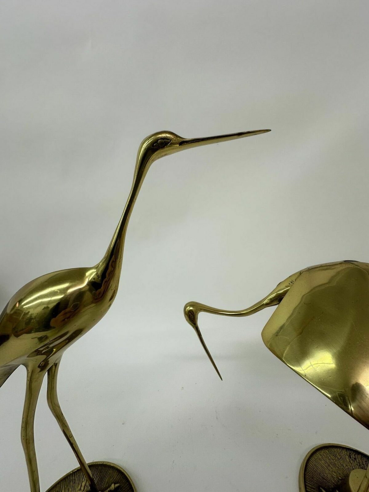 504.0 Grote Mid Century Design Messing Vogels, Jaren 1970 photo